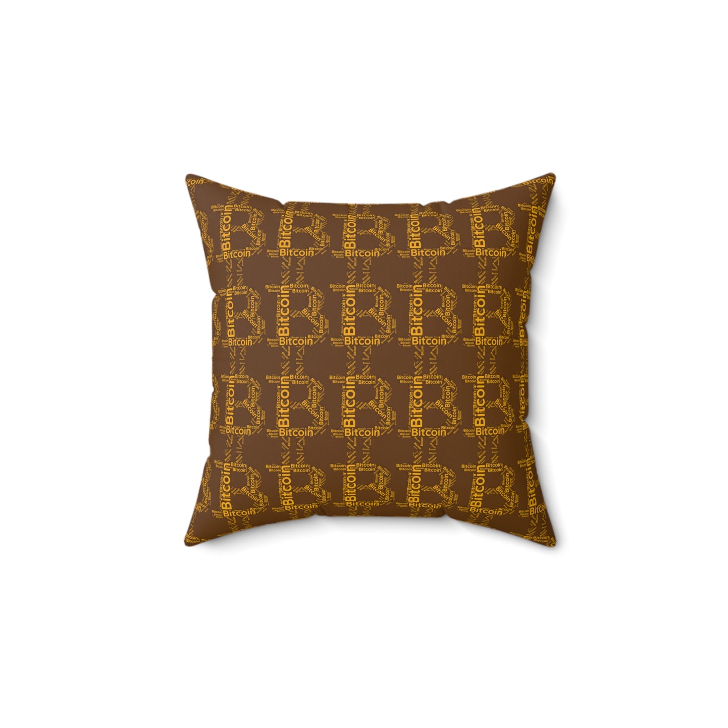 Bitcoin Pillow, Spun Polyester Square Pillow, perfect gift for bitcoiner