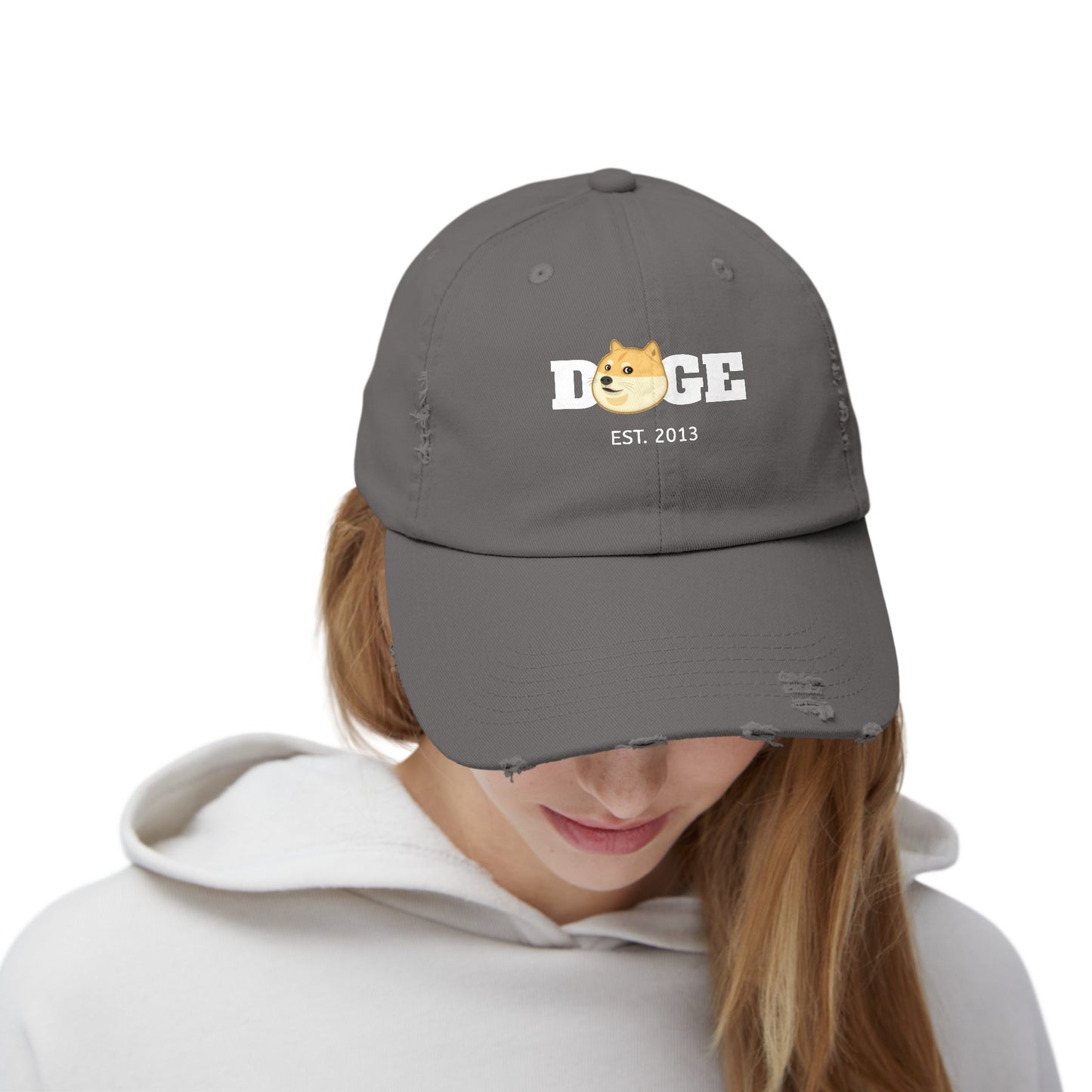 Dogecoin Distressed Cap, DOGE Hat, Crypto trader Hat, Funny Crypto Hat