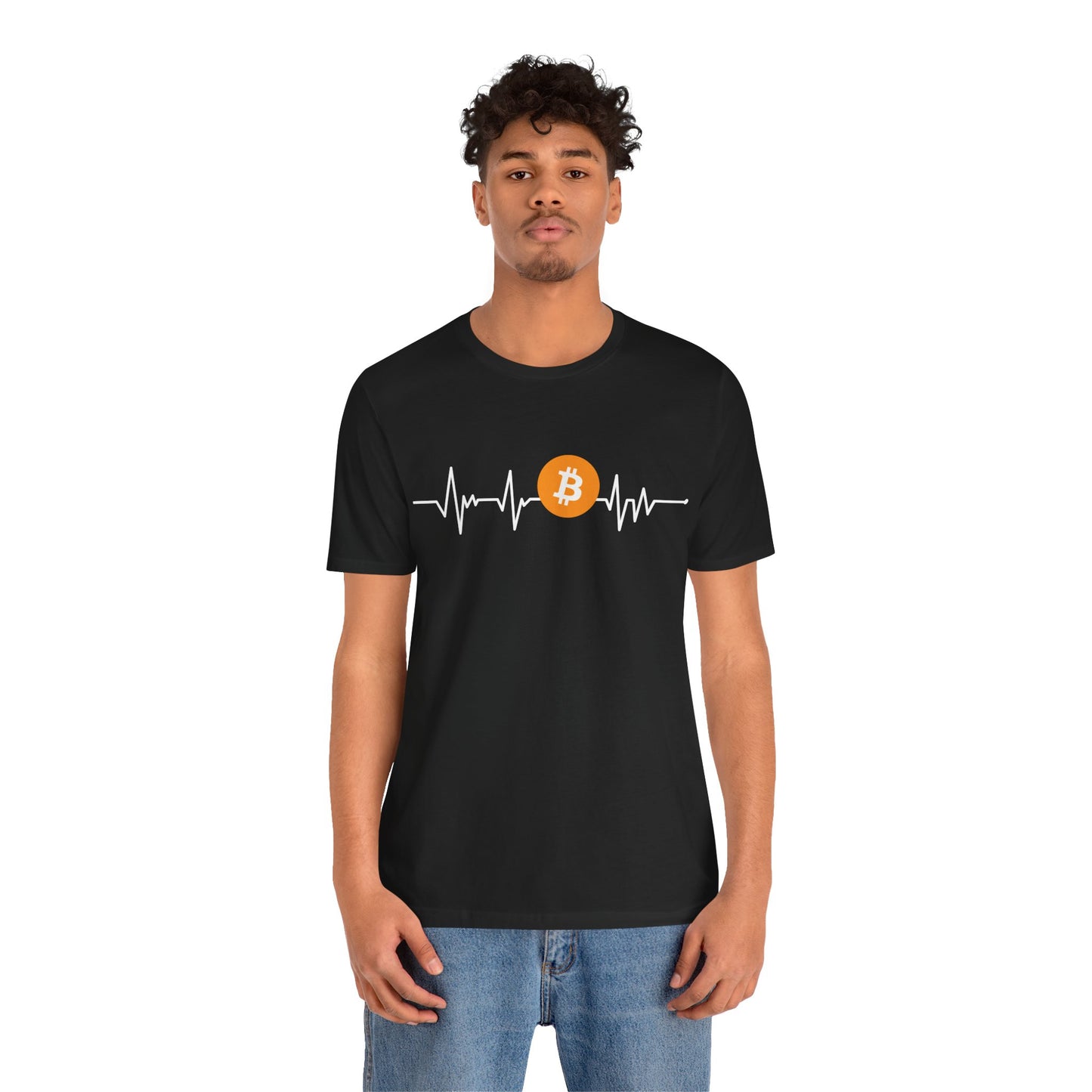 Heartbeat and inspired Bitcoin | Cryptocurrency Trader Gift | unisex T-shirt