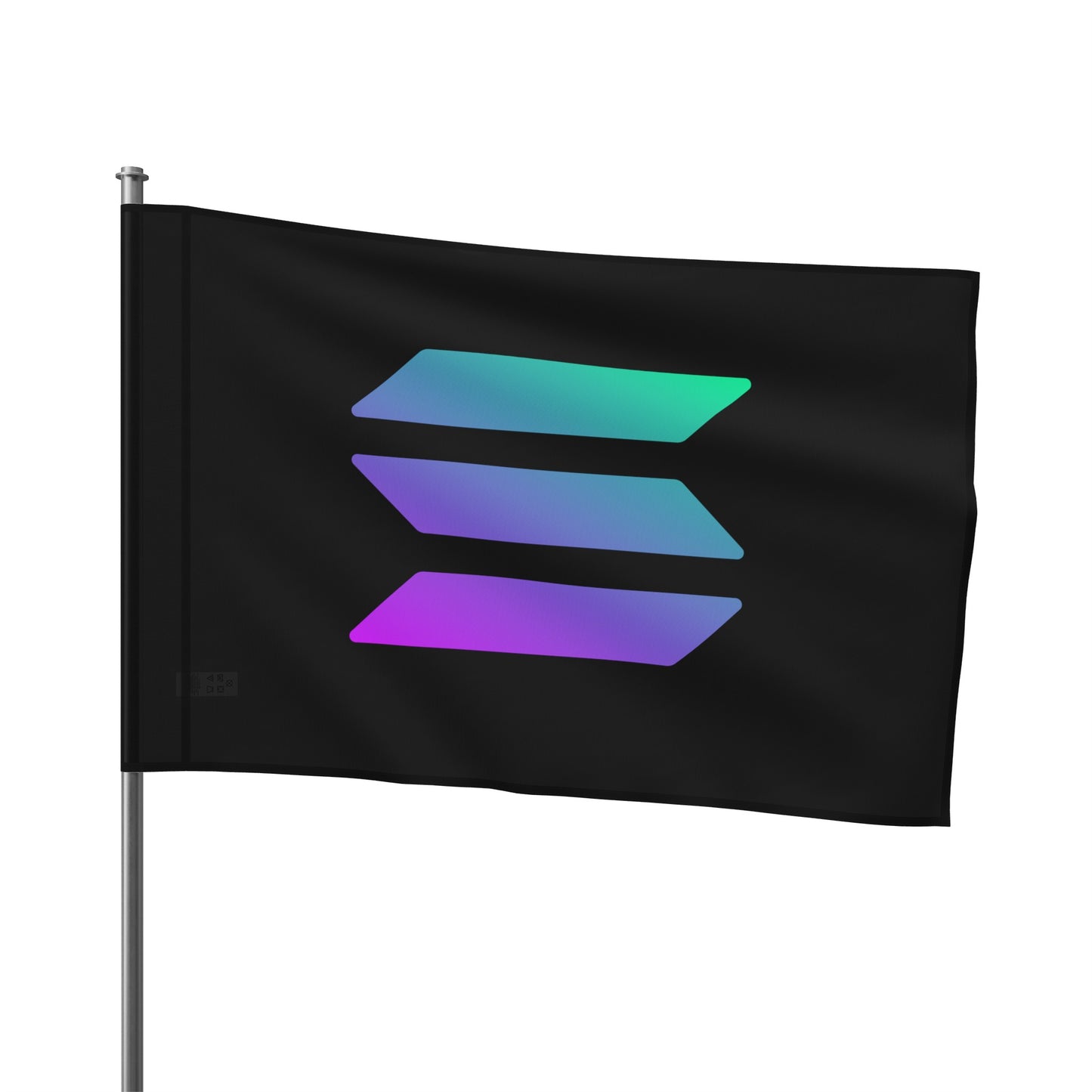 Solana Flag | Crypto Home decor | SOL Trader Gift | Black