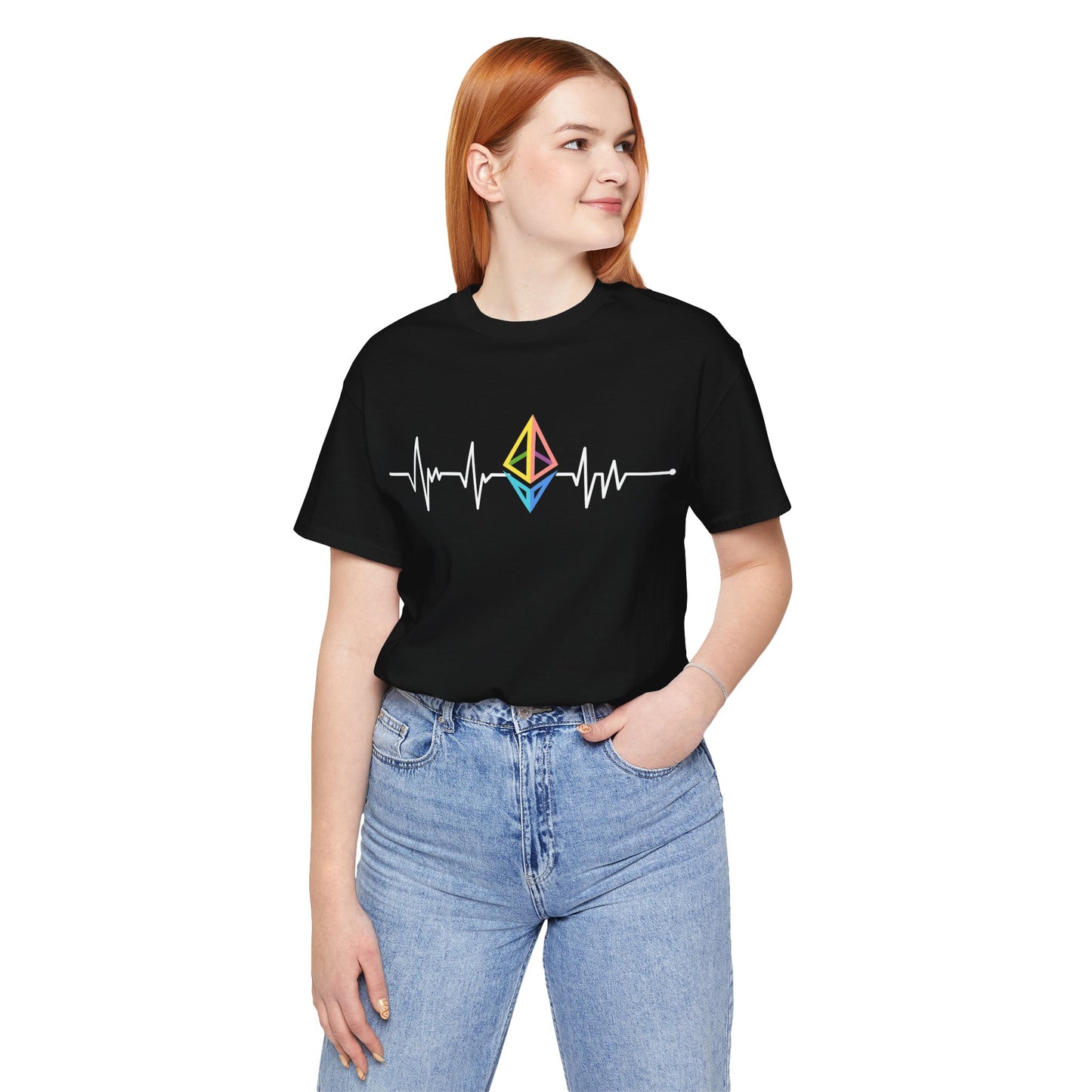 Heartbeat and inspired Ethereum (ETH) | Crypto Trader gift | unisex T-shirt