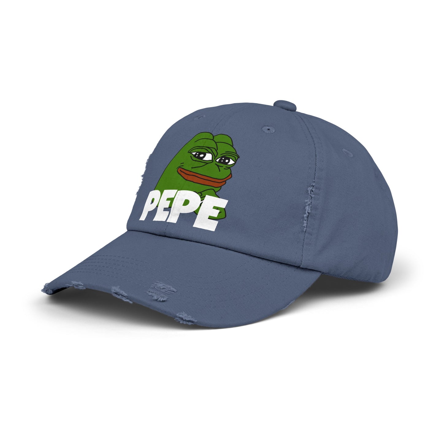 PEPE memecoin Distressed Cap, Cryptocurrency  Hat, Funny Gift