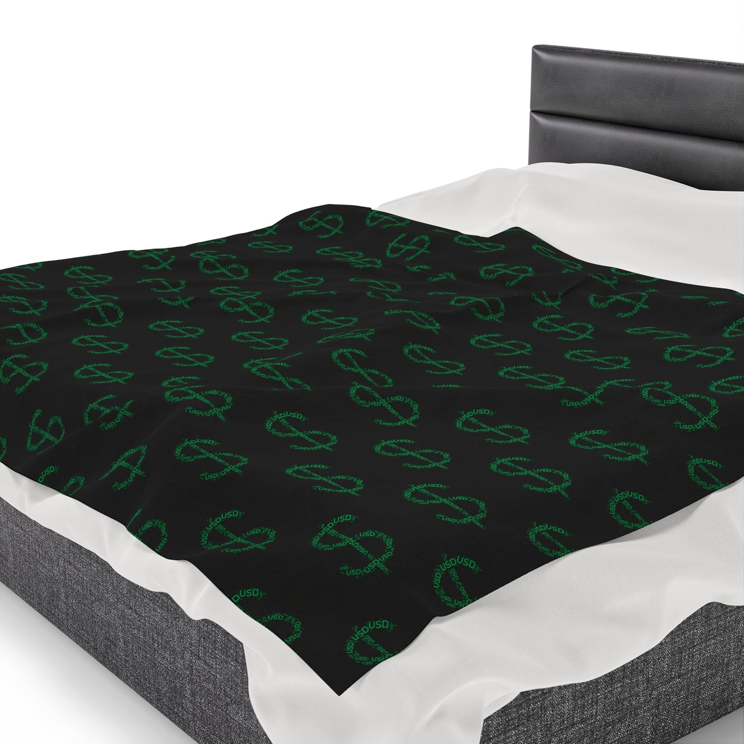 Dollar Forex Blanket | Velveteen Plush Blanket | Cool Gift for Forex trader , USD symbol blanket.