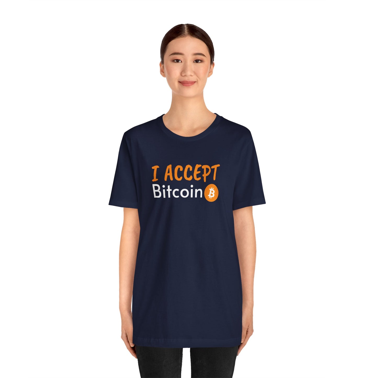 I accept bitcoin t-shirt  | Bitcoin Clothing | Cryptocurrency  merch | white, black and more | unisex tee