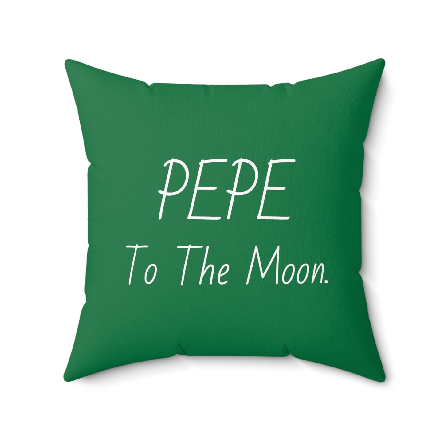 PEPE memecoin Pillow | Spun Polyester Square Pillow | Cryptocurrency gift | Home decor