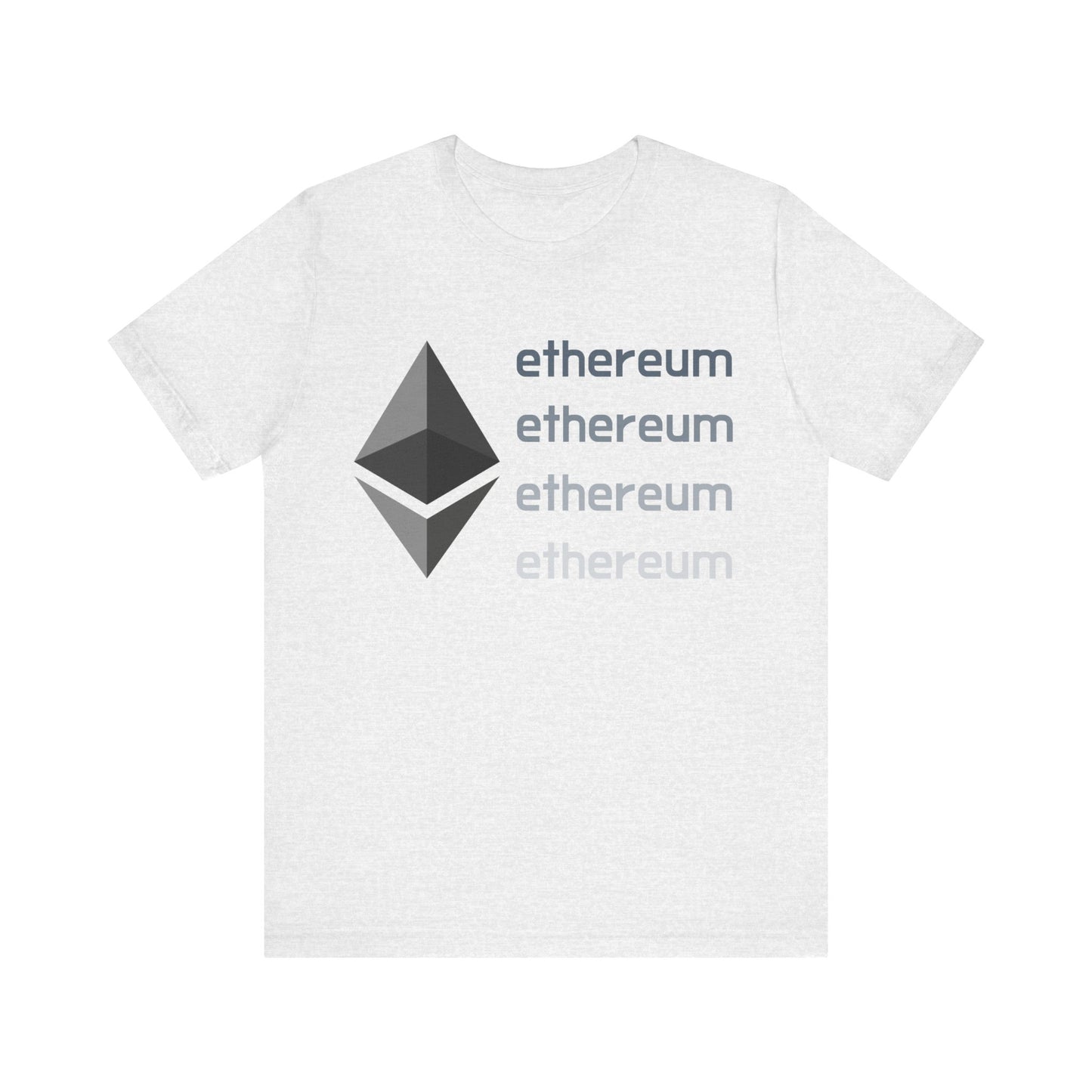 Vintage Ethereum t-shirt,  Cryptocurrency Clothing, Unisex Jersey Short Sleeve Tee