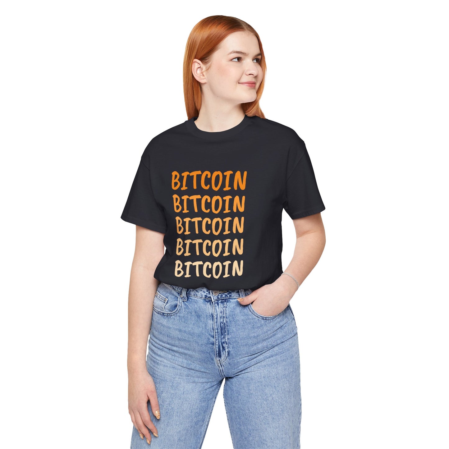 Gradient Bitcoin color t-shirt  | Bitcoin Clothing | Cryptocurrency  merch | unisex tee