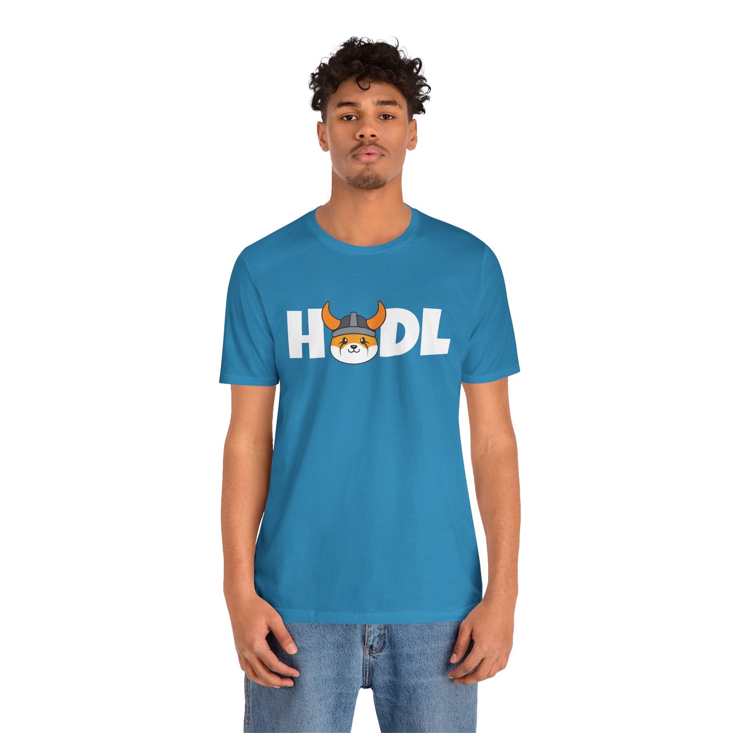 HODL Floki inu, man & woman meme coin T-shirt, cryptocurrency tee