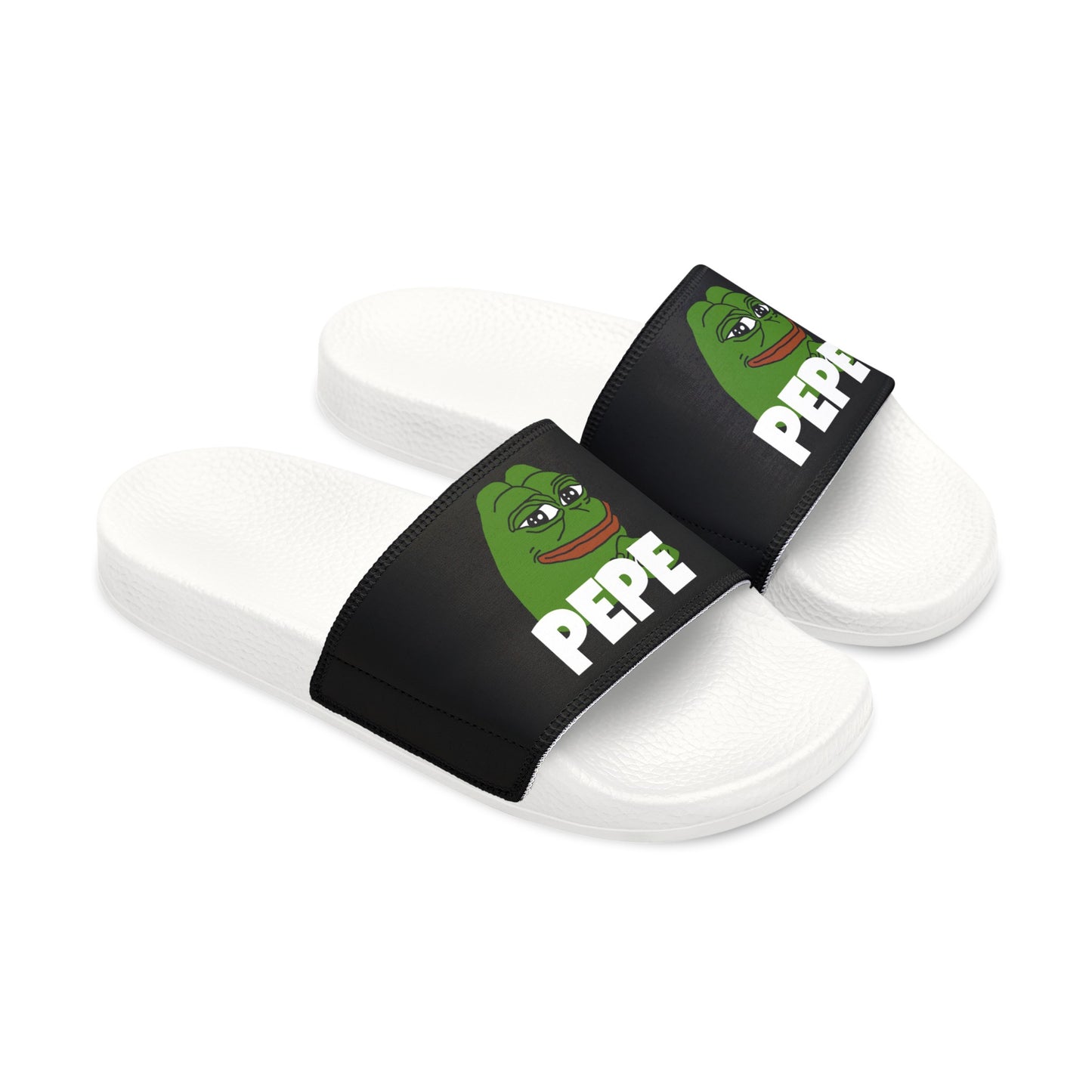 PEPE memecoin Men's Removable-Strap Sandals | Crypto Trader Shoes | Funny gift