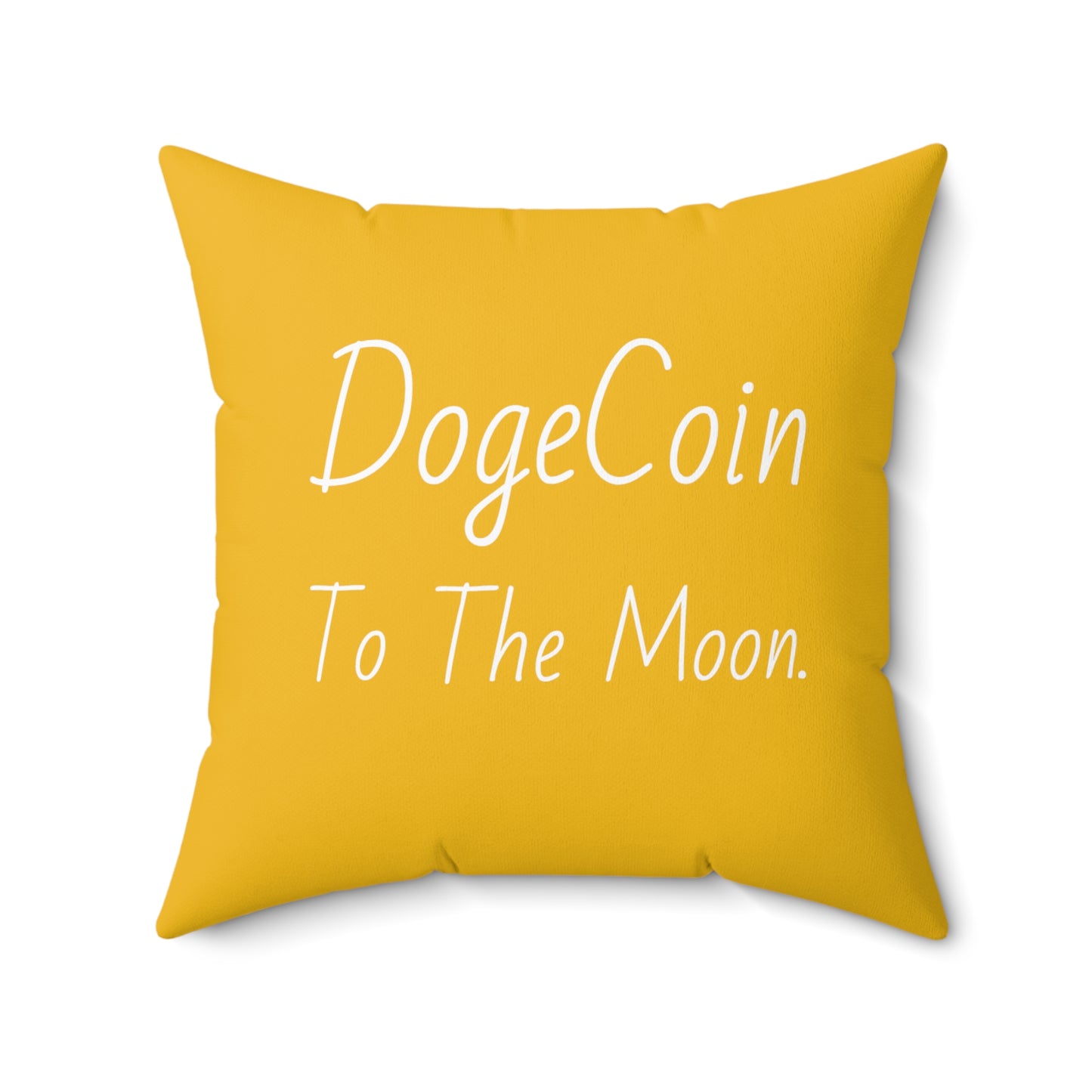 Original Dogecoin Pillow, Spun Polyester Square Pillow, Crypto gift