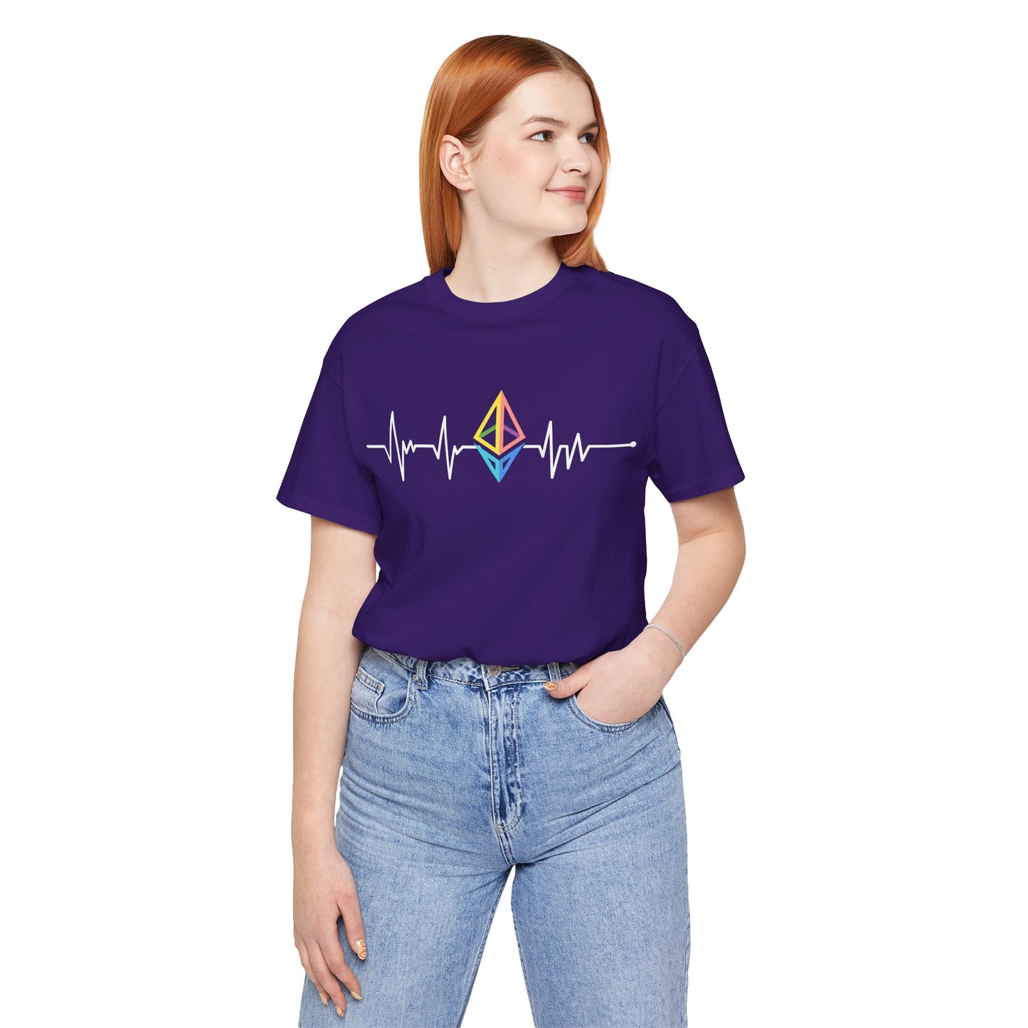 Heartbeat and inspired Ethereum (ETH) | Crypto Trader gift | unisex T-shirt