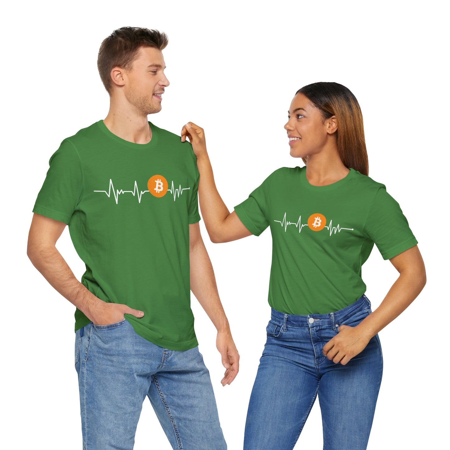 Heartbeat and inspired Bitcoin | Cryptocurrency Trader Gift | unisex T-shirt