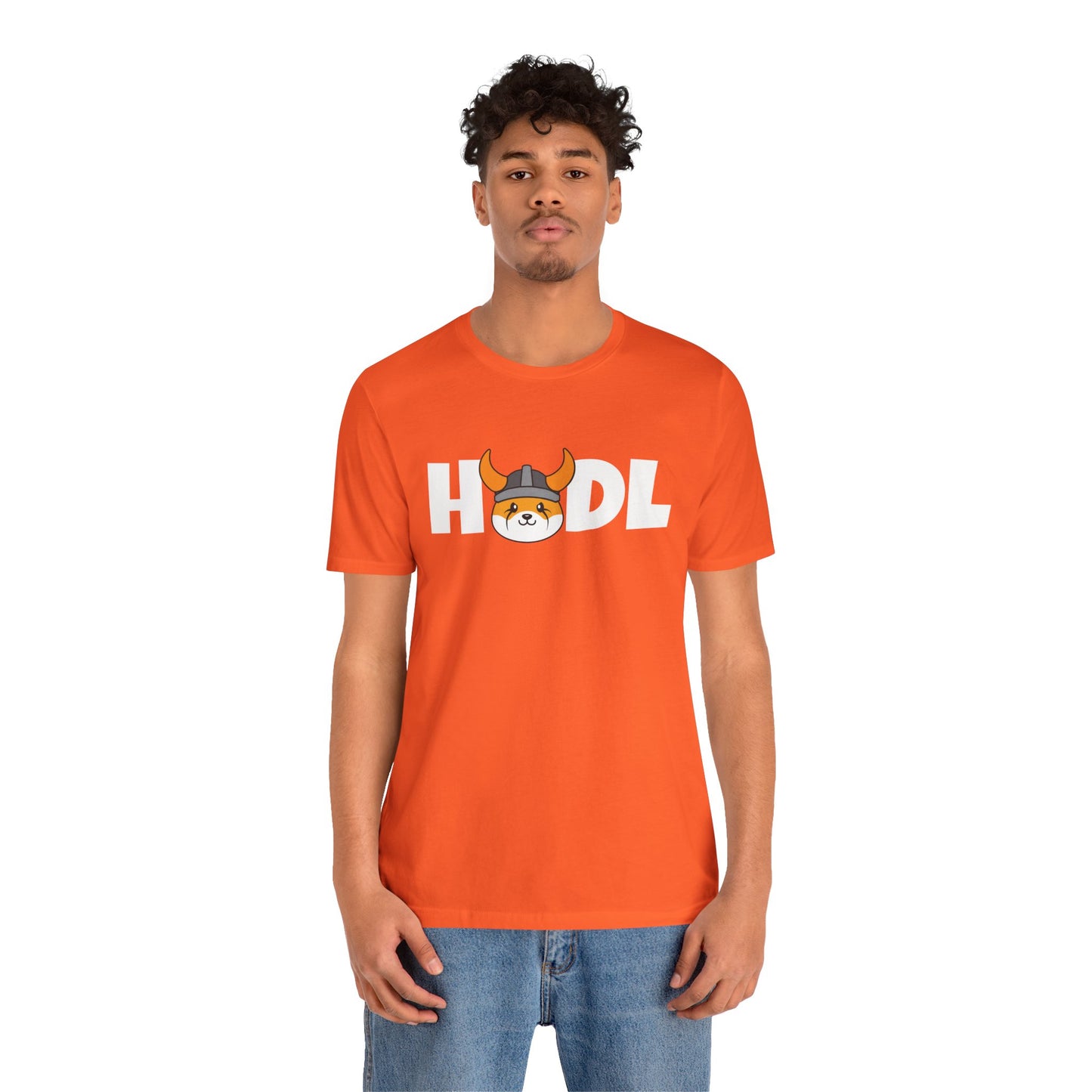 HODL Floki inu, man & woman meme coin T-shirt, cryptocurrency tee