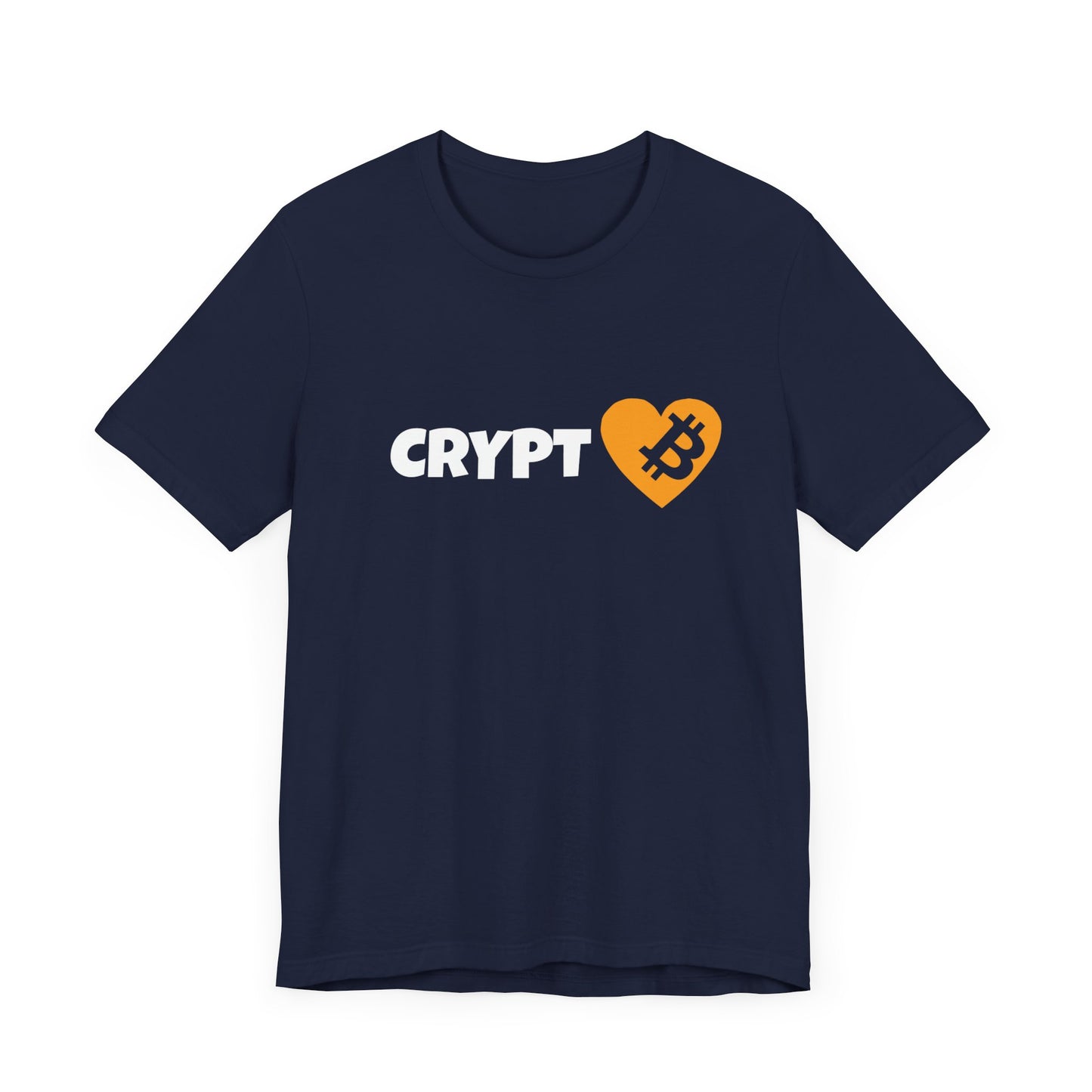 Love Crypto, Bitcoin Heart inspired T-shirt