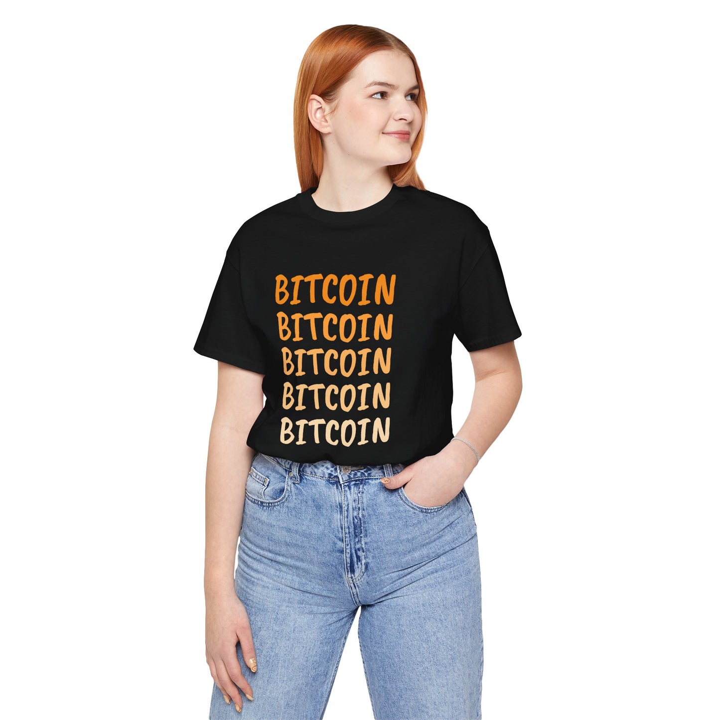 Gradient Bitcoin color t-shirt  | Bitcoin Clothing | Cryptocurrency  merch | unisex tee