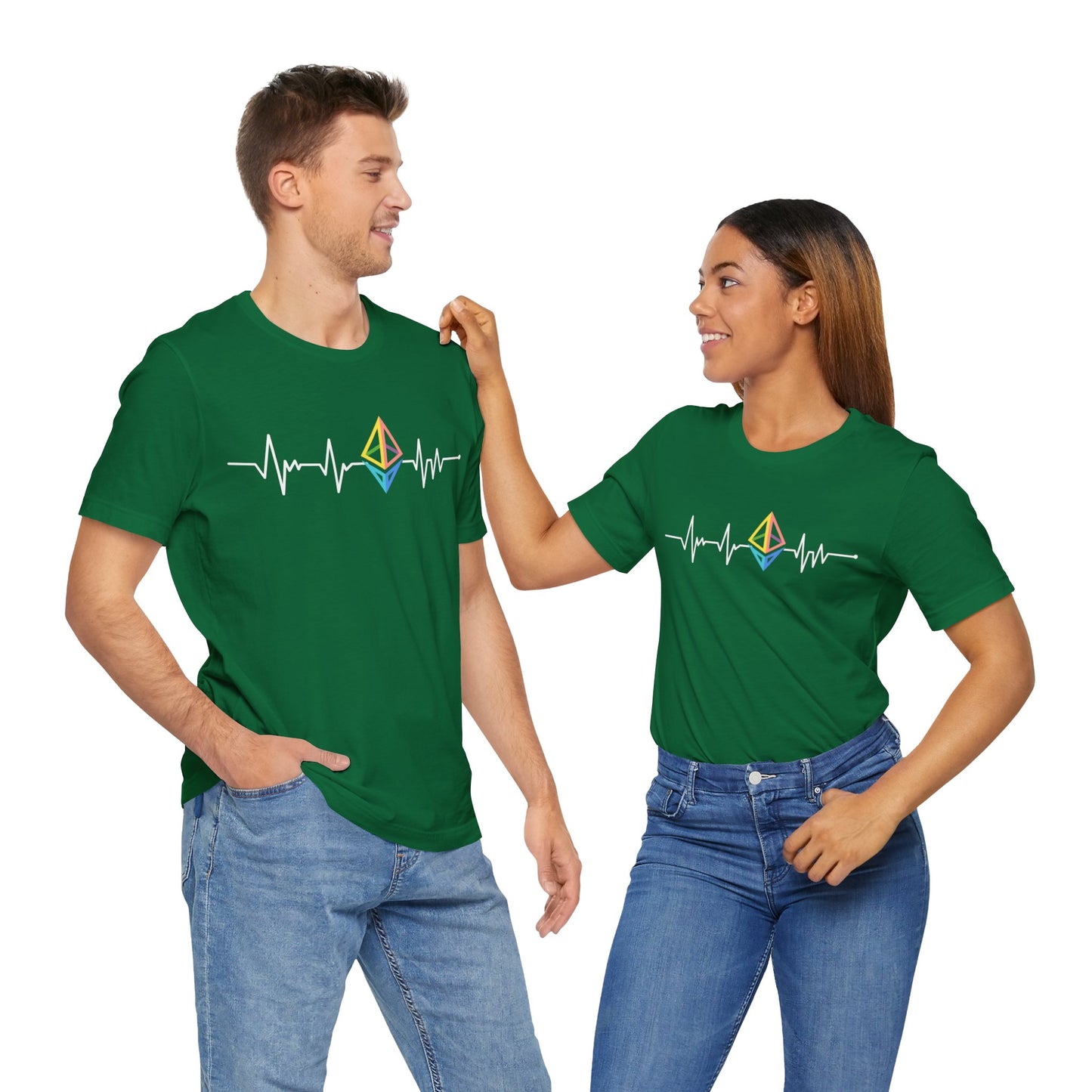 Heartbeat and inspired Ethereum (ETH) | Crypto Trader gift | unisex T-shirt