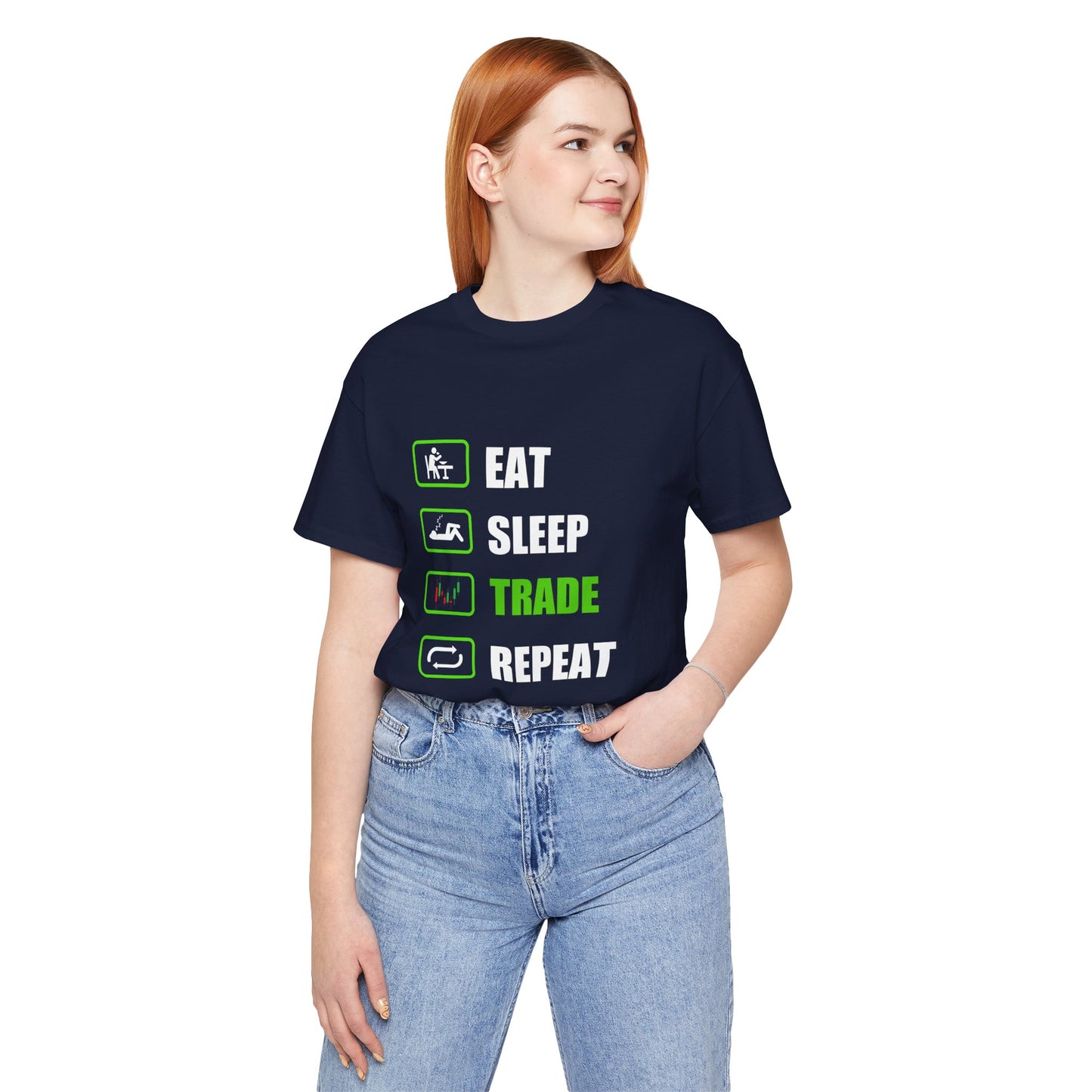 Eat Sleep Trade Repeat t-shirt | crypto, stocks and forex trader tee | trader gift | funny T-shirt