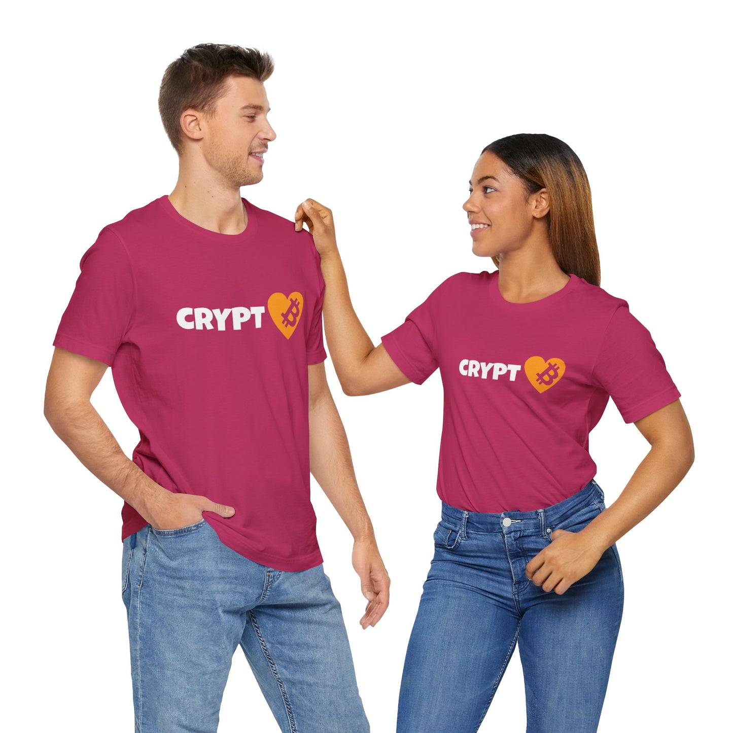 Love Crypto, Bitcoin Heart inspired T-shirt | Crypto Clothing | unisex tee