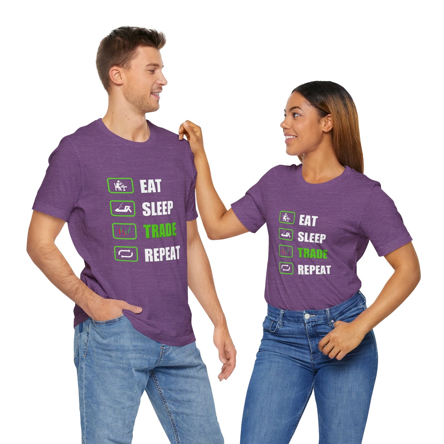 Eat Sleep Trade Repeat t-shirt | crypto, stocks and forex trader tee | trader gift | funny T-shirt