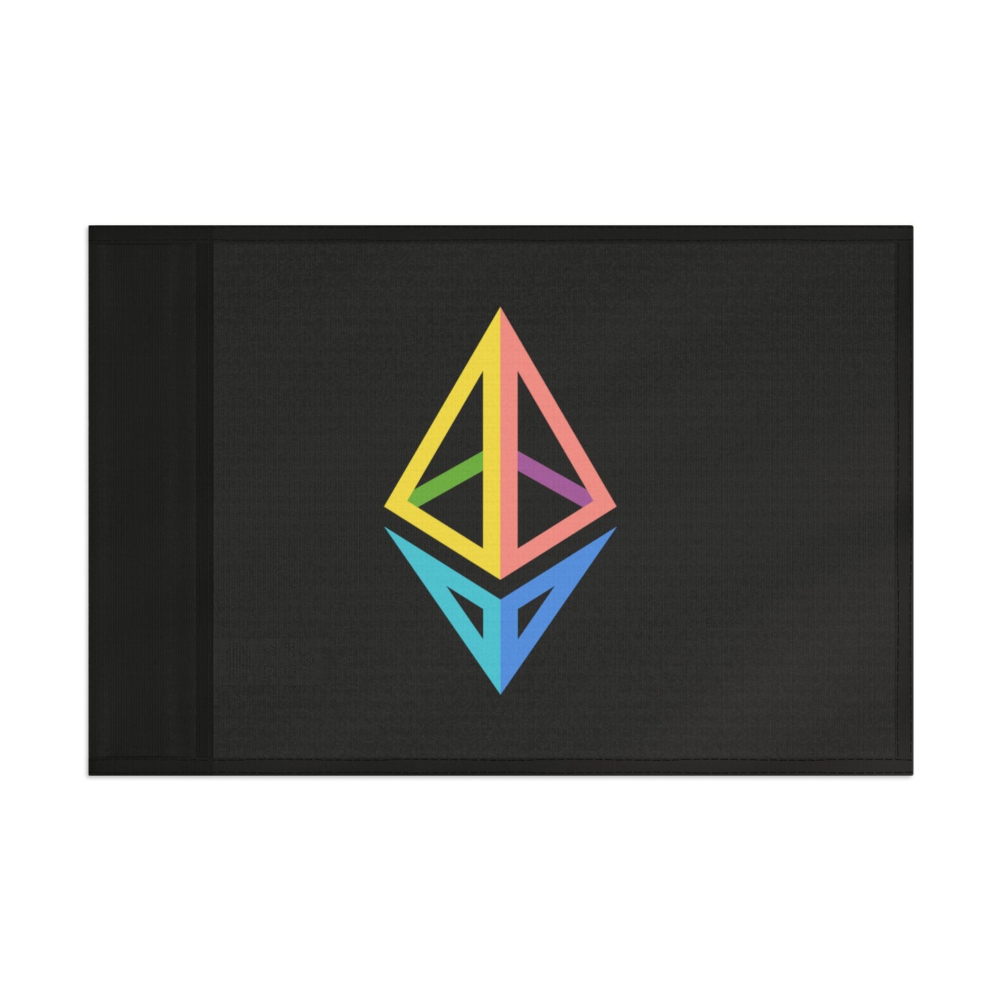 Ethereum Diamond Rainbow Flag | Crypto Home decor | pride LGBTQ Gift | Black