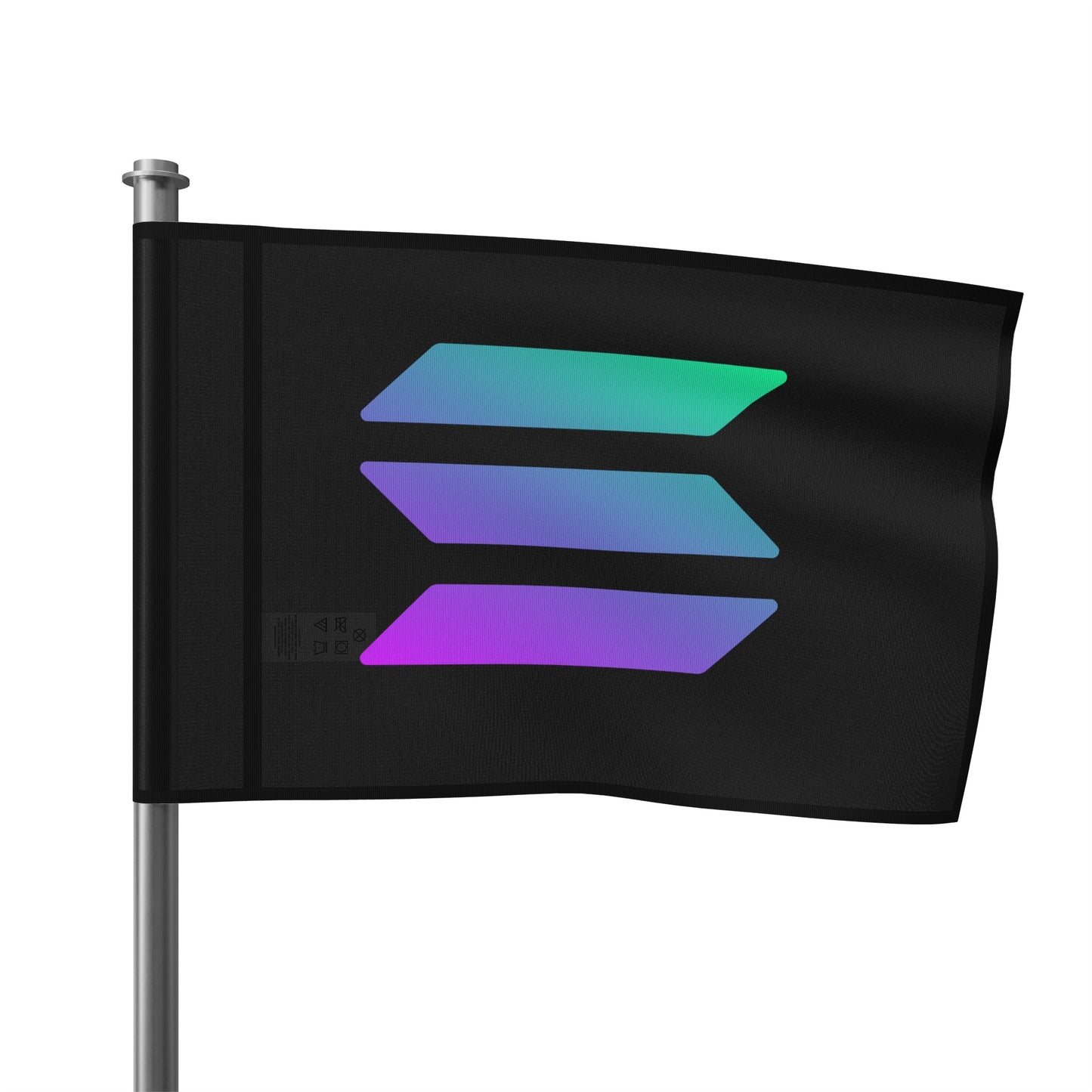 Solana Flag | Crypto Home decor | SOL Trader Gift | Black