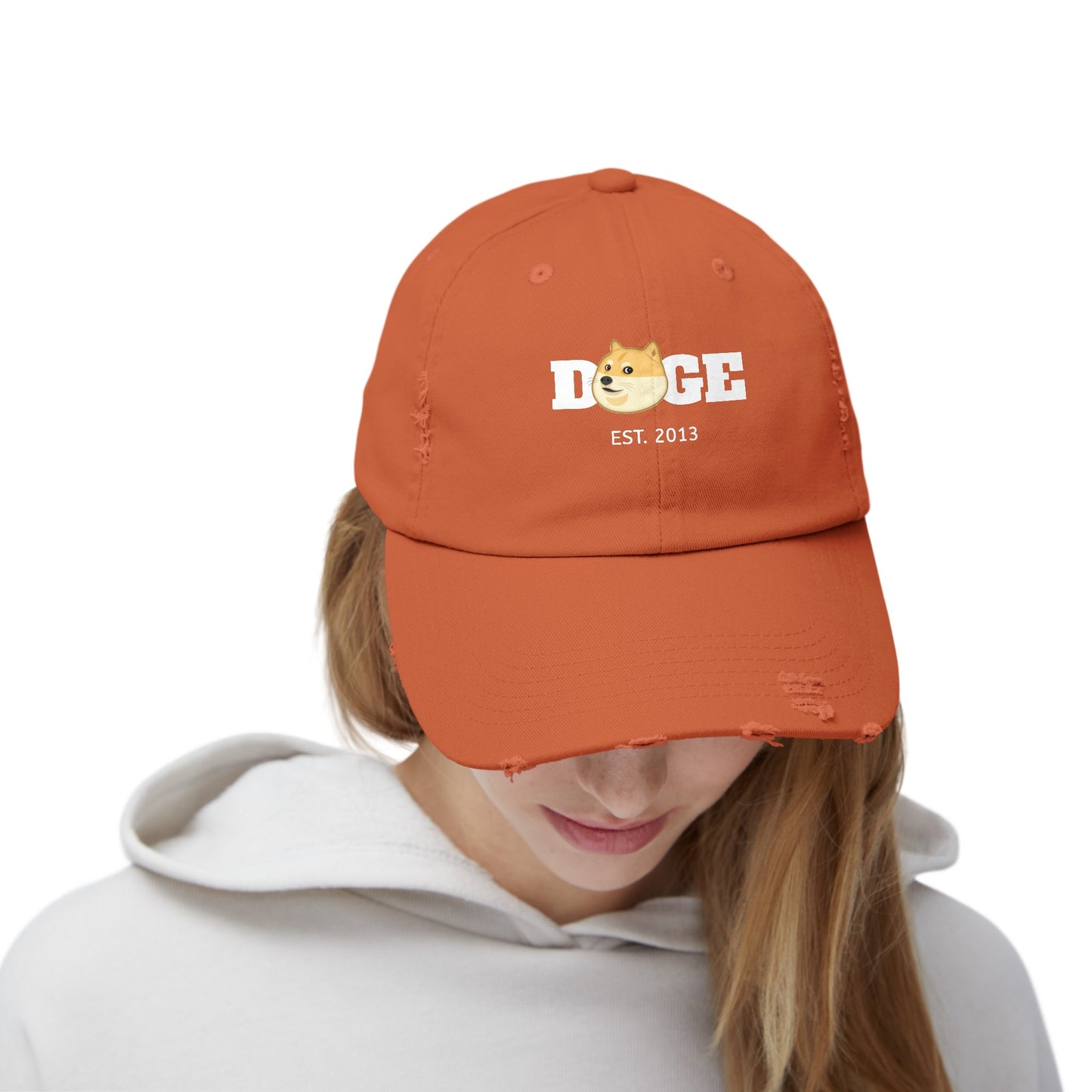 Dogecoin Distressed Cap, DOGE Hat, Crypto trader Hat, Funny Crypto Hat