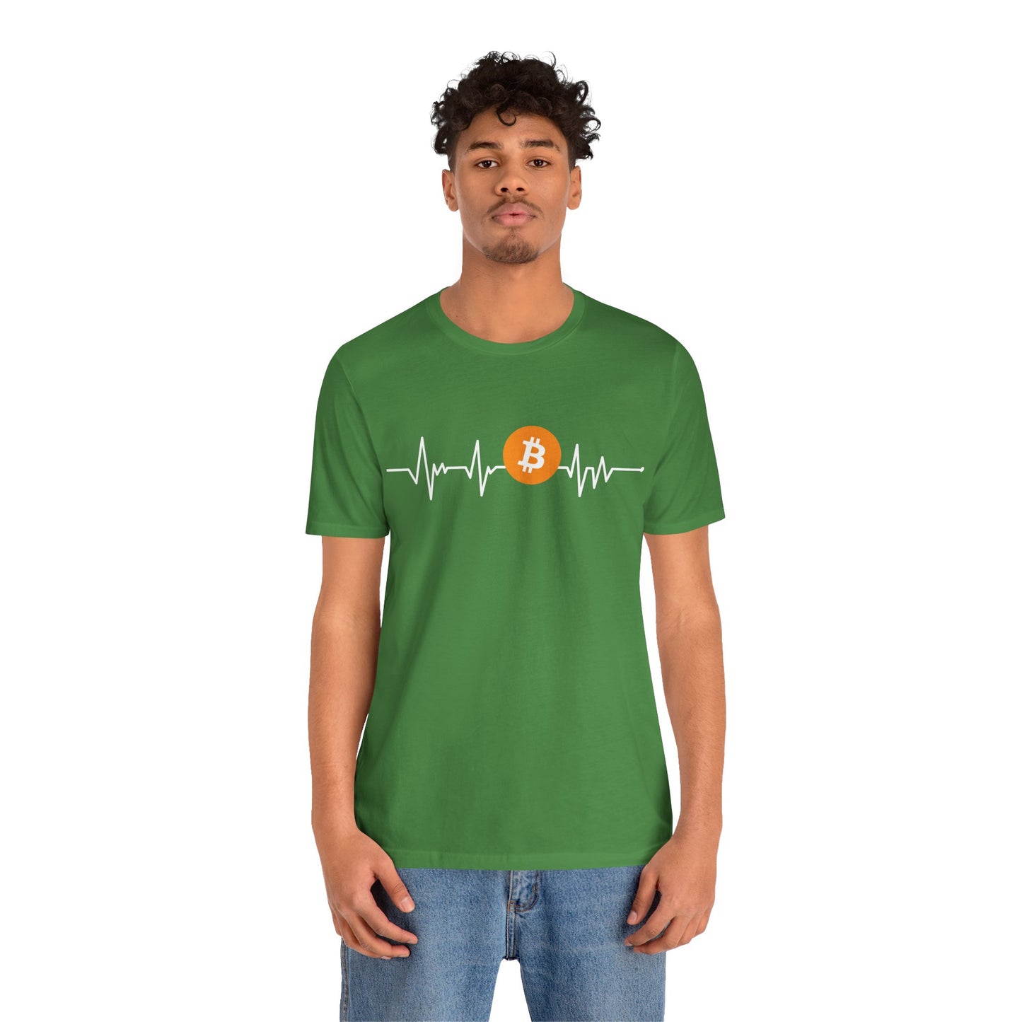 Heartbeat and inspired Bitcoin | Cryptocurrency Trader Gift | unisex T-shirt