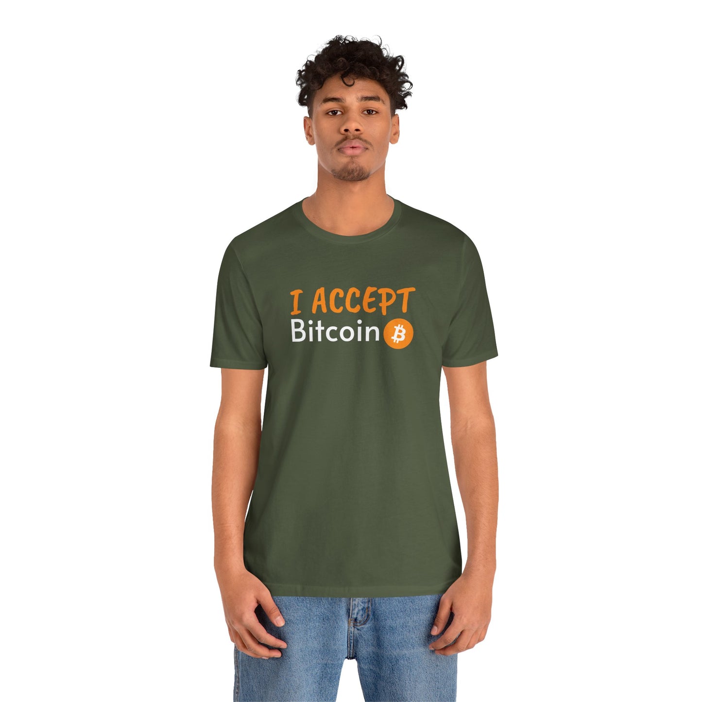 I accept bitcoin t-shirt  | Bitcoin Clothing | Cryptocurrency  merch | white, black and more | unisex tee