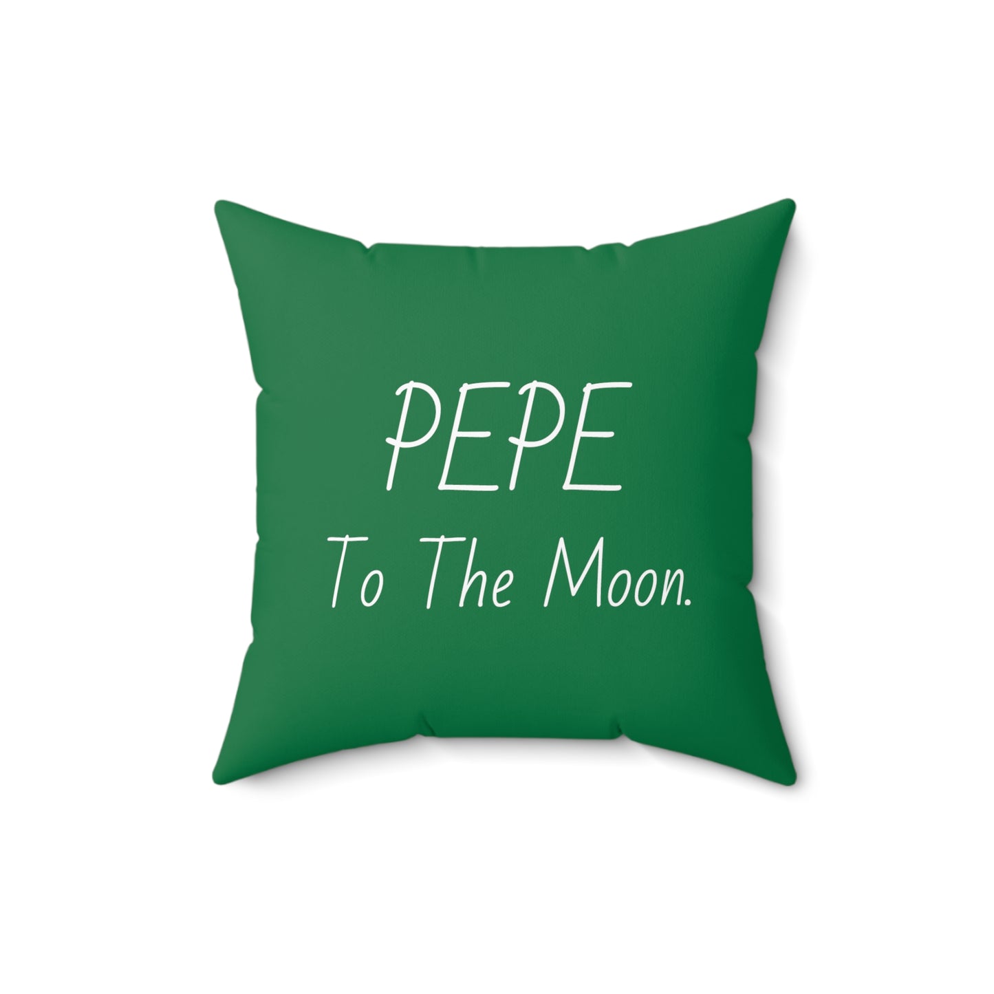 PEPE memecoin Pillow | Spun Polyester Square Pillow | Cryptocurrency gift | Home decor