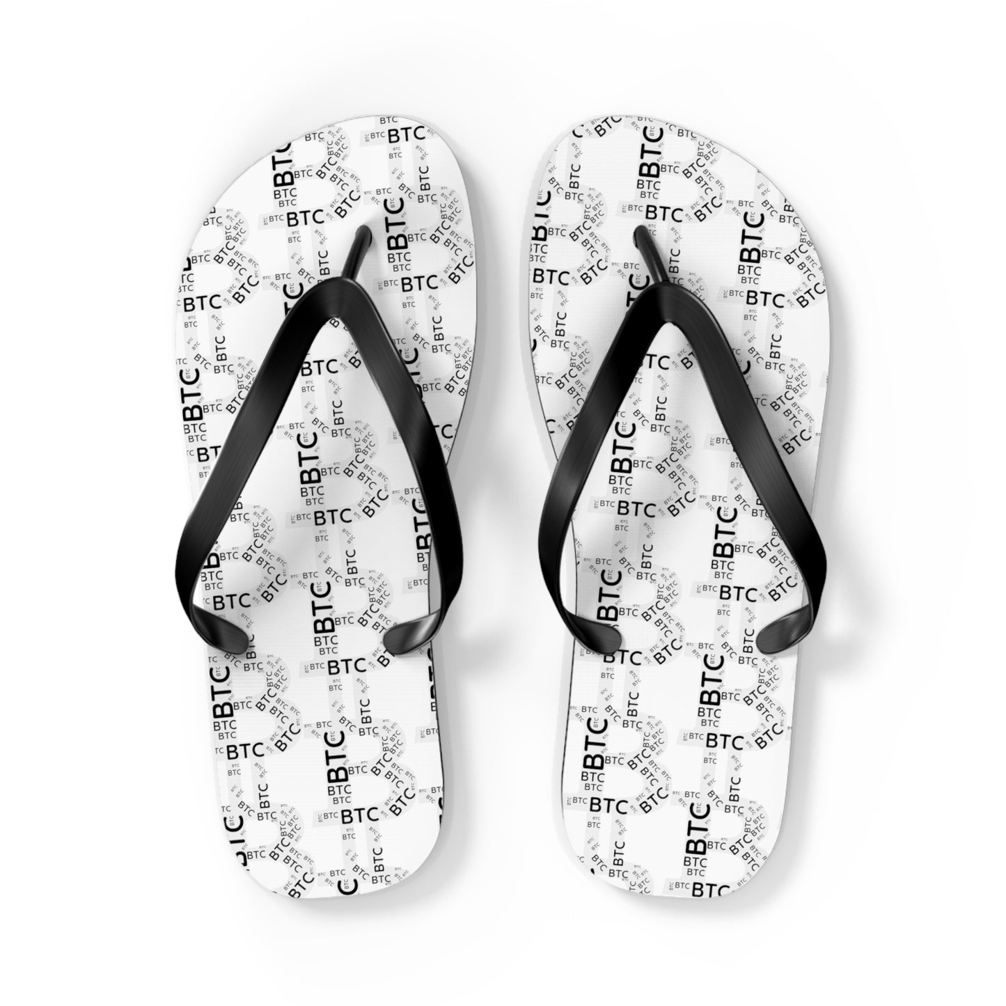 Bitcoin symbol Flip Flops 