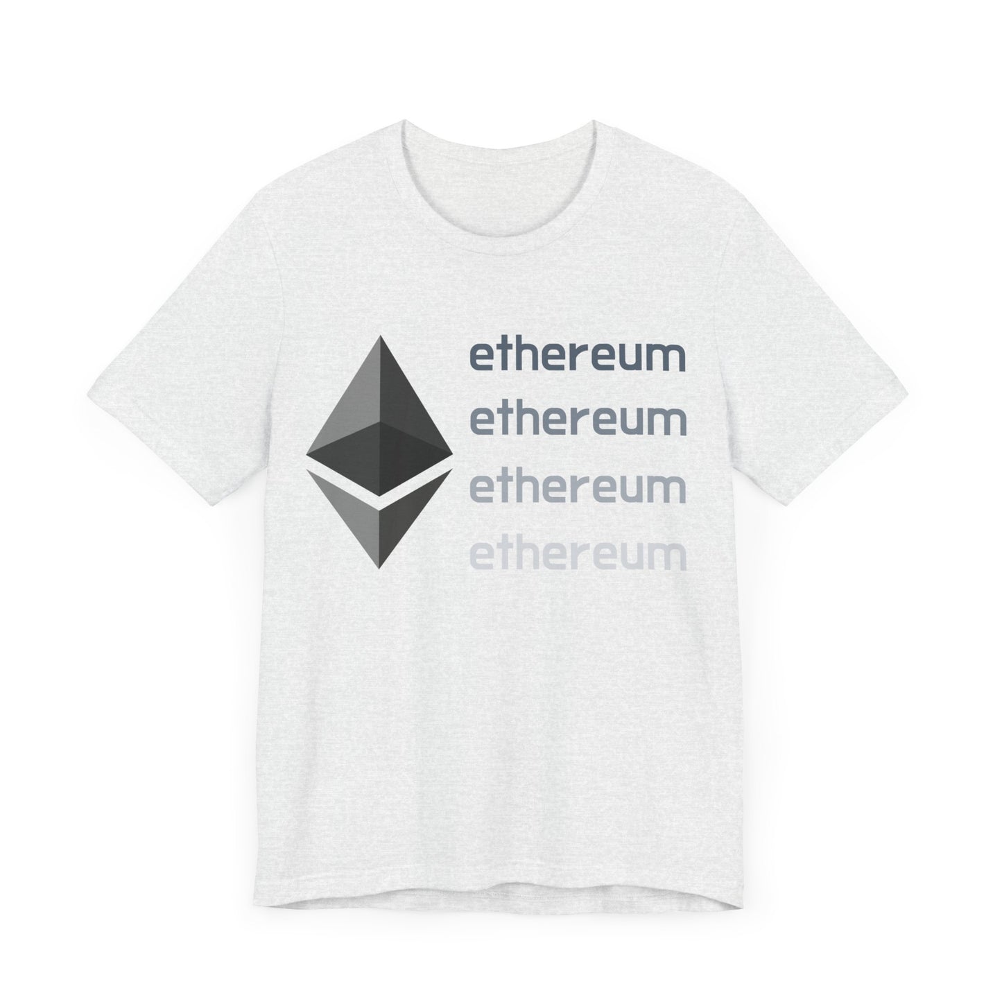 Vintage Ethereum t-shirt,  Cryptocurrency Clothing, Unisex Jersey Short Sleeve Tee