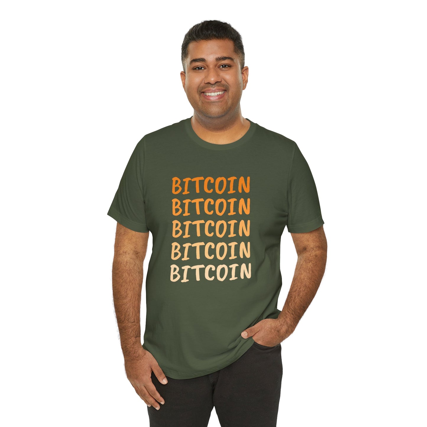 Gradient Bitcoin color t-shirt  | Bitcoin Clothing | Cryptocurrency  merch | unisex tee