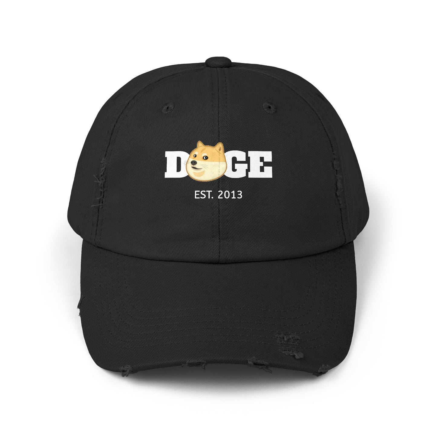 Dogecoin Distressed Cap, DOGE Hat, Crypto trader Hat, Funny Crypto Hat