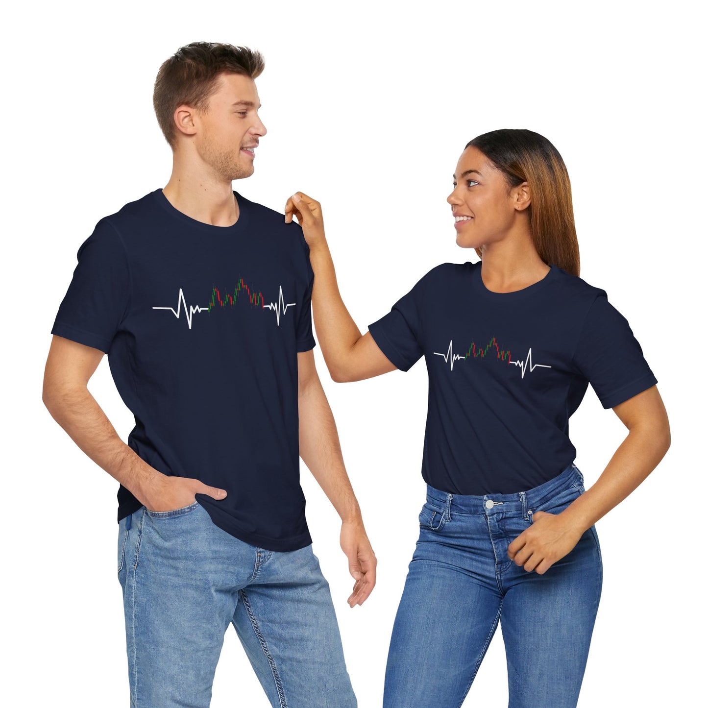 Candlestick Chart Heartbeat tee | Trader style | Trader gift | man & woman T-shirt