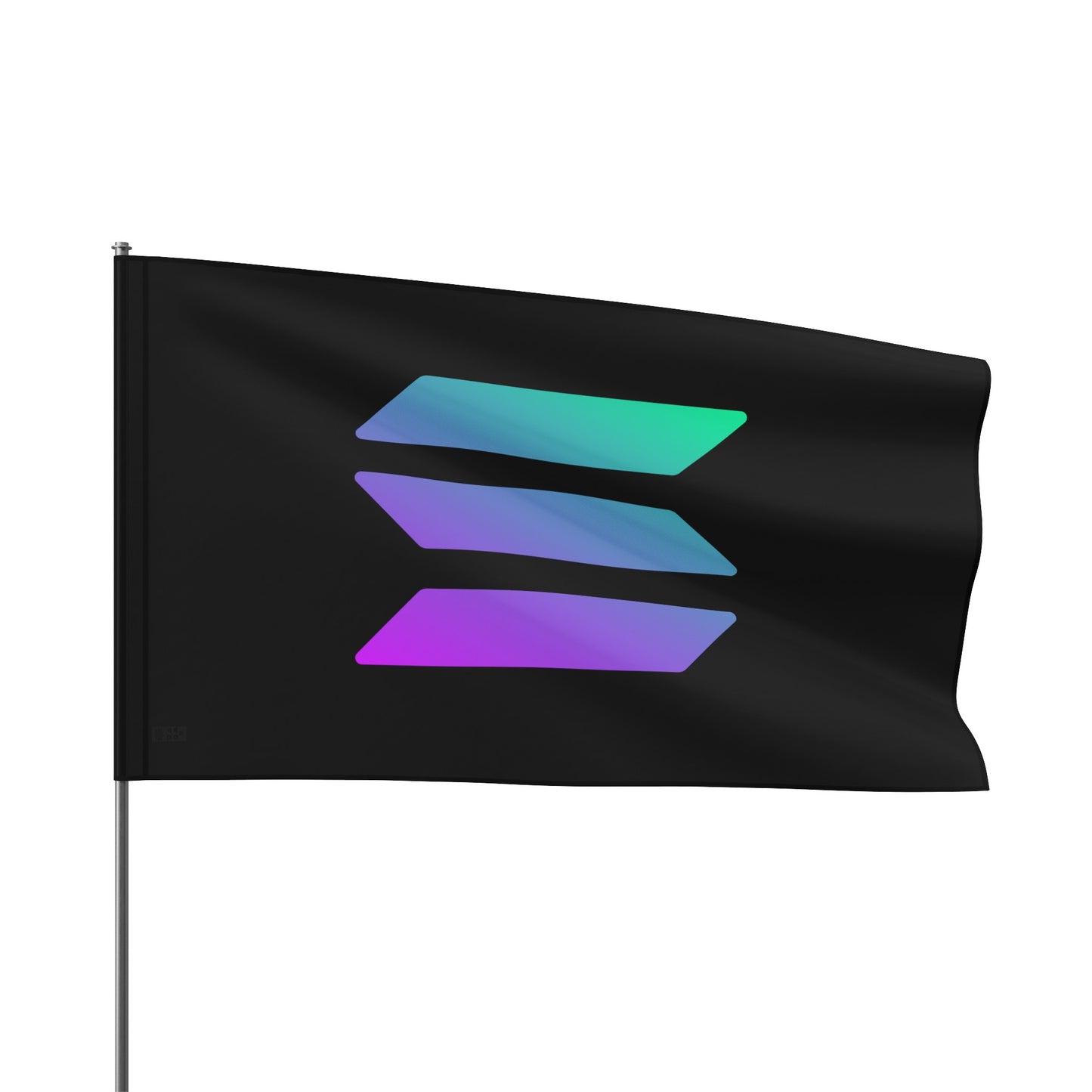 Solana Flag | Crypto Home decor | SOL Trader Gift | Black