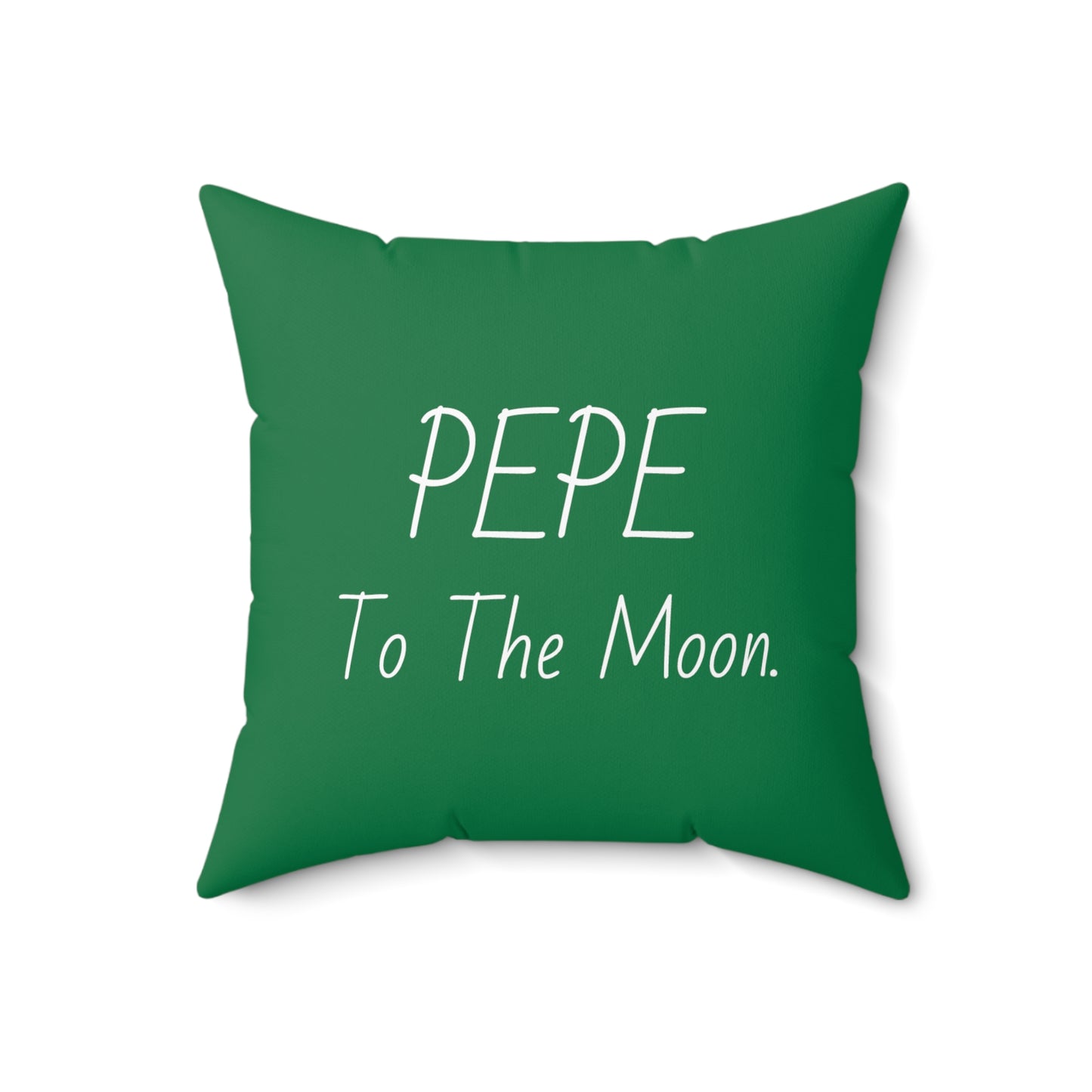 PEPE memecoin Pillow | Spun Polyester Square Pillow | Cryptocurrency gift | Home decor