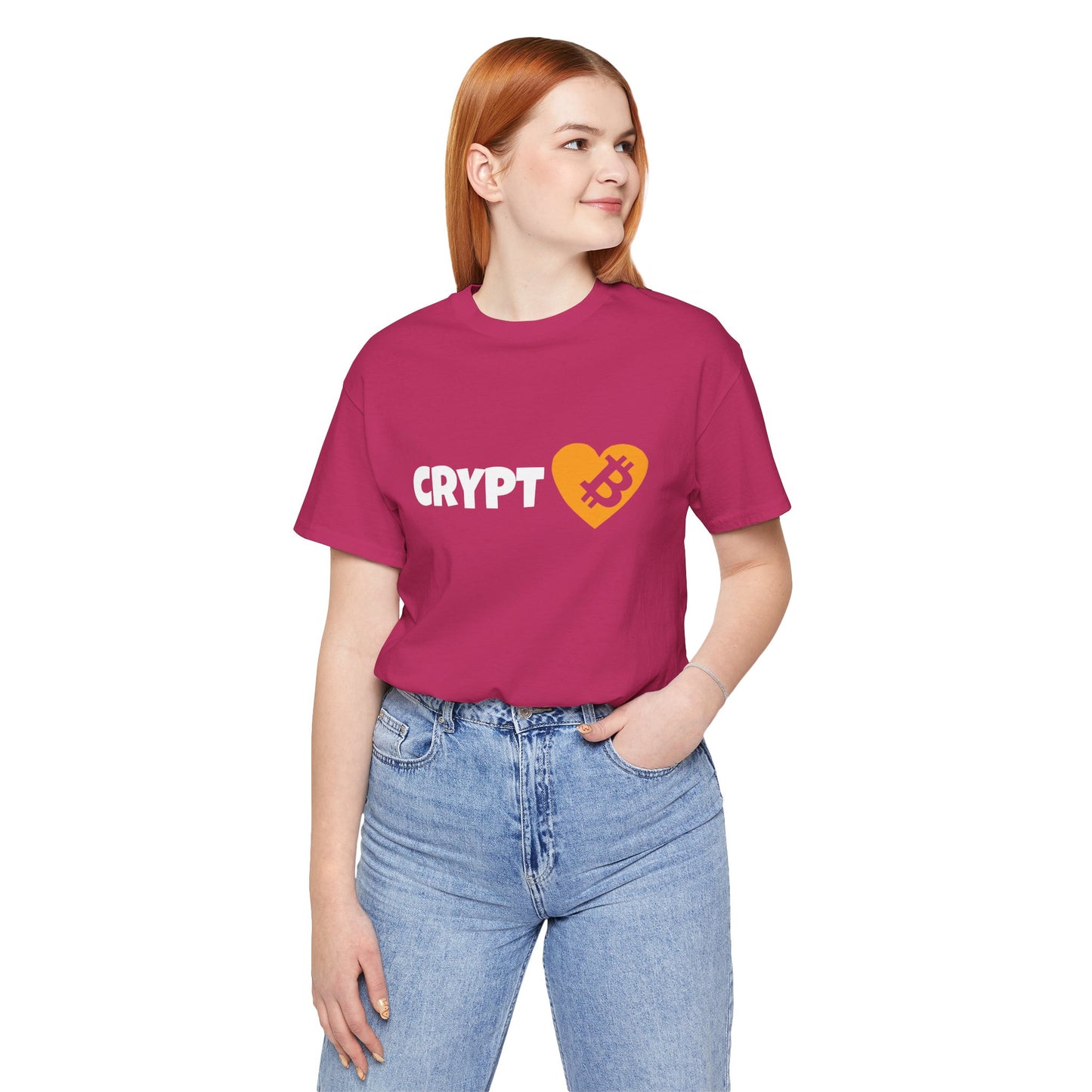 Love Crypto, Bitcoin Heart inspired T-shirt | Crypto Clothing | unisex tee