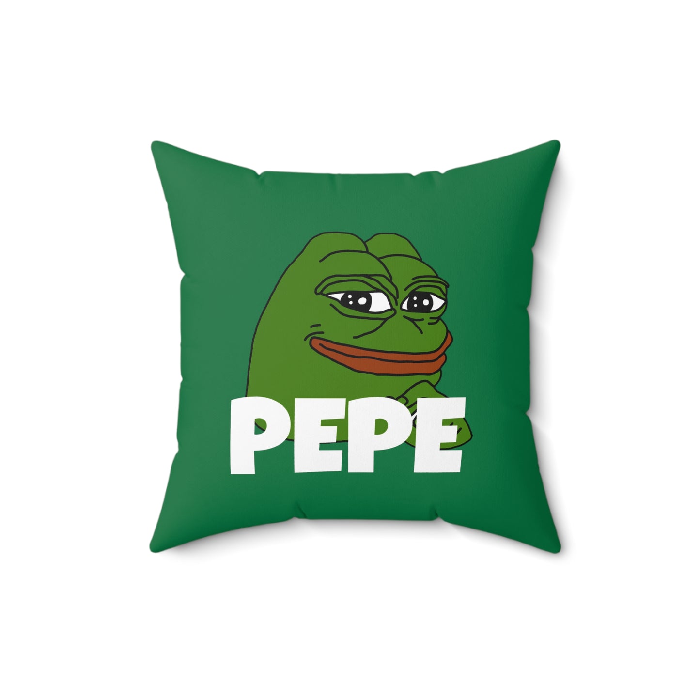 PEPE memecoin Pillow | Spun Polyester Square Pillow | Cryptocurrency gift | Home decor