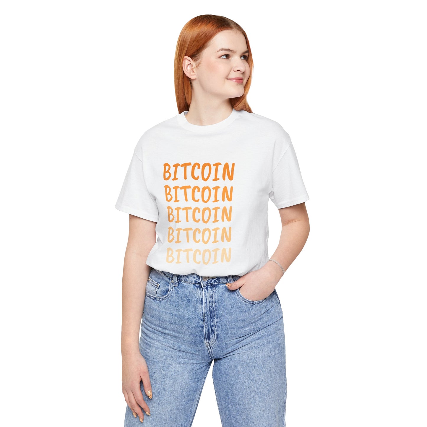 Gradient Bitcoin color t-shirt  | Bitcoin Clothing | Cryptocurrency  merch | unisex tee