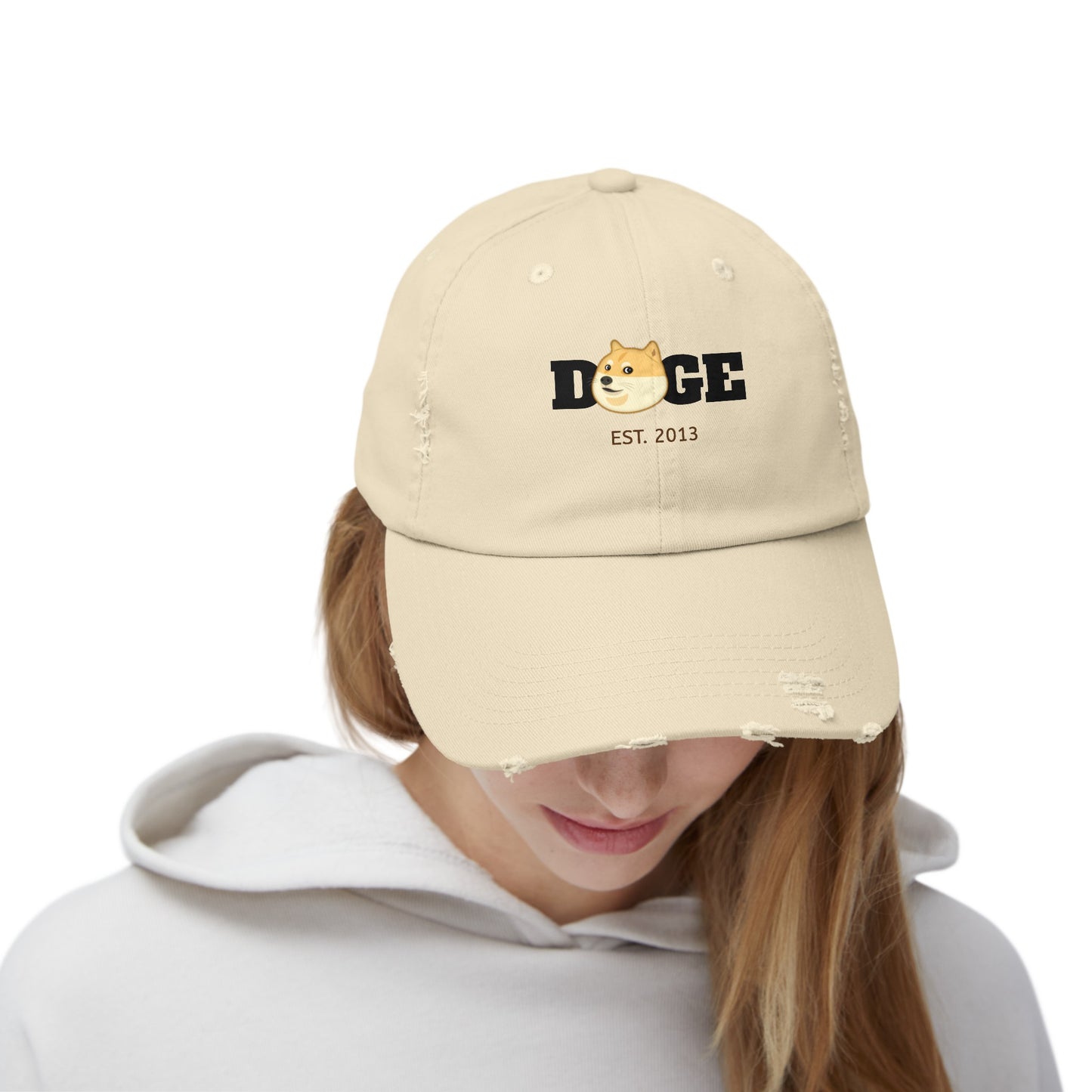 Dogecoin Distressed Cap, DOGE Hat, Crypto trader Hat, Funny Crypto Hat