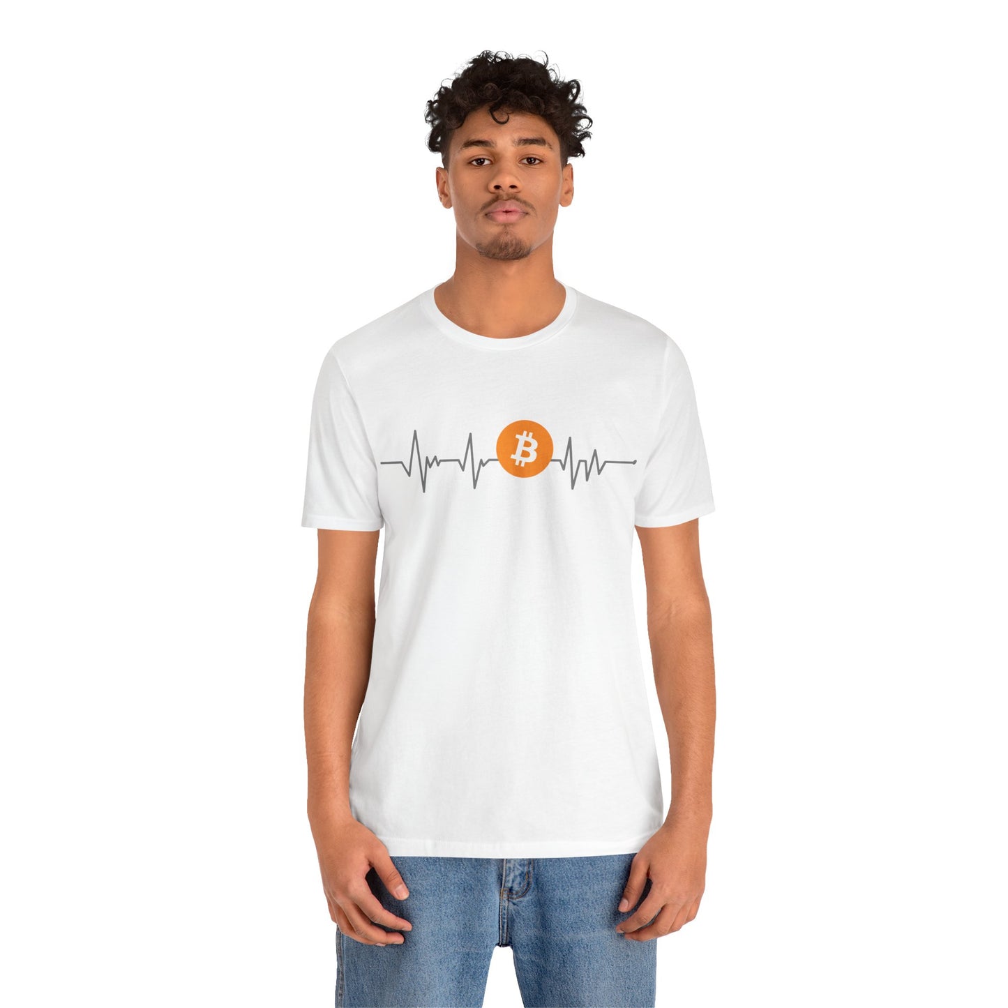 Heartbeat and inspired Bitcoin | Cryptocurrency Trader Gift | unisex T-shirt