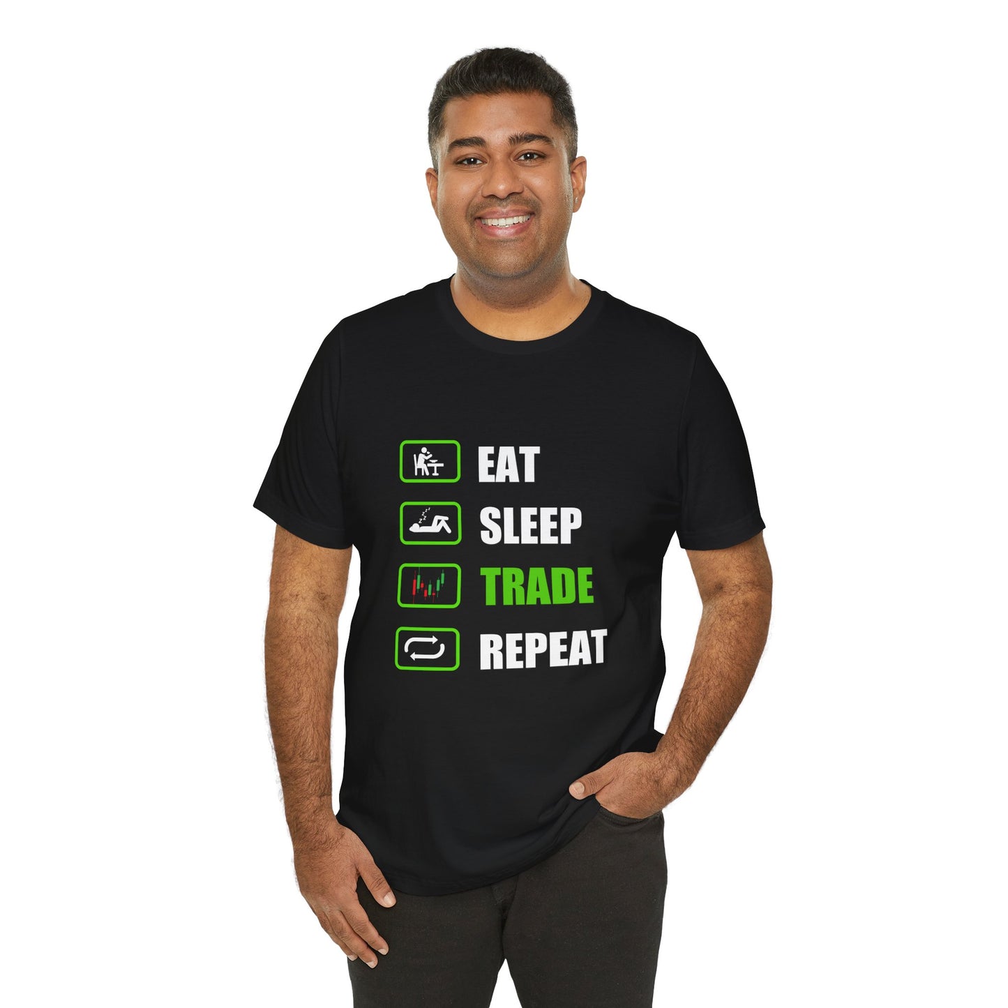 Eat Sleep Trade Repeat t-shirt | crypto, stocks and forex trader tee | trader gift | funny T-shirt