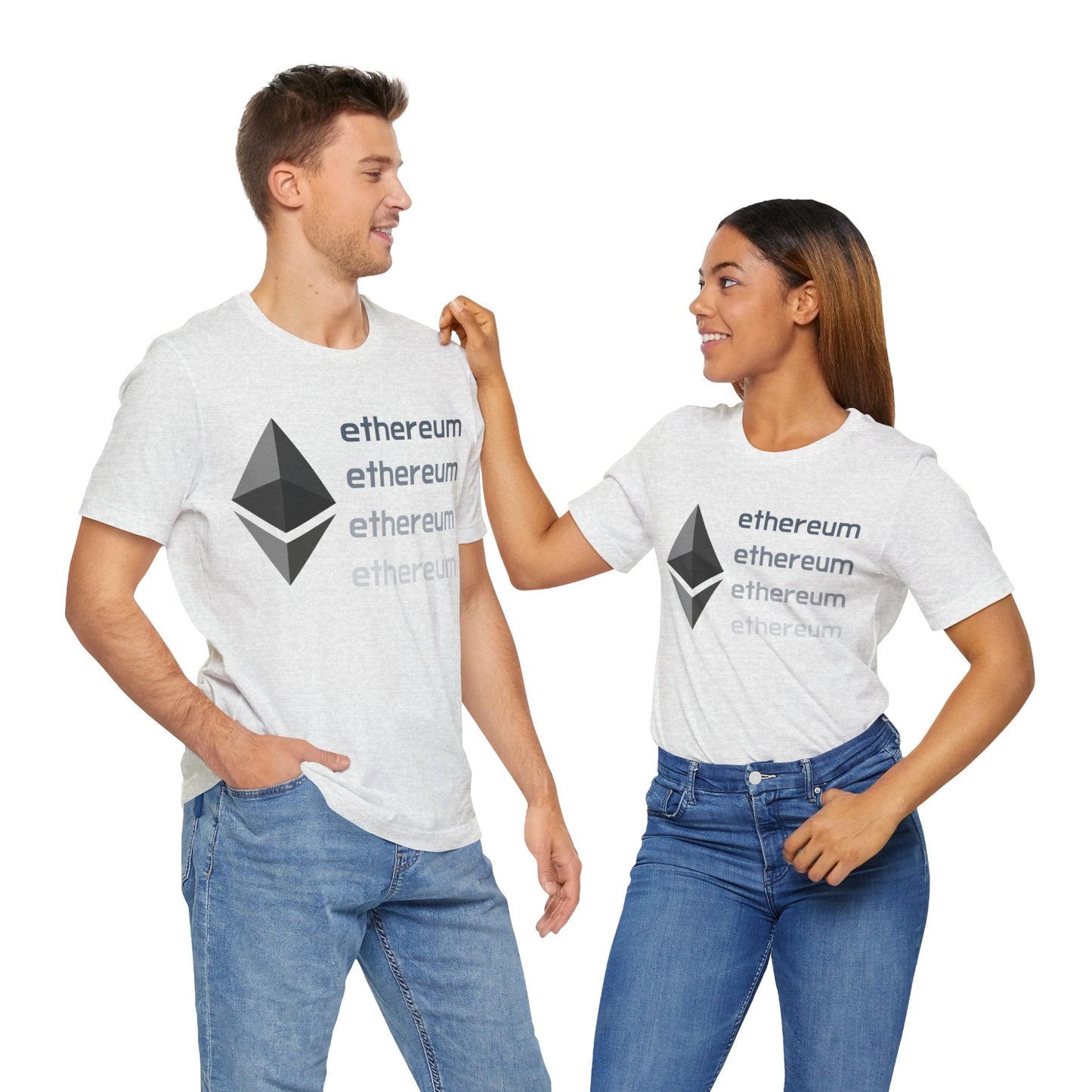 Vintage Ethereum t-shirt,  Cryptocurrency Clothing, Unisex Jersey Short Sleeve Tee