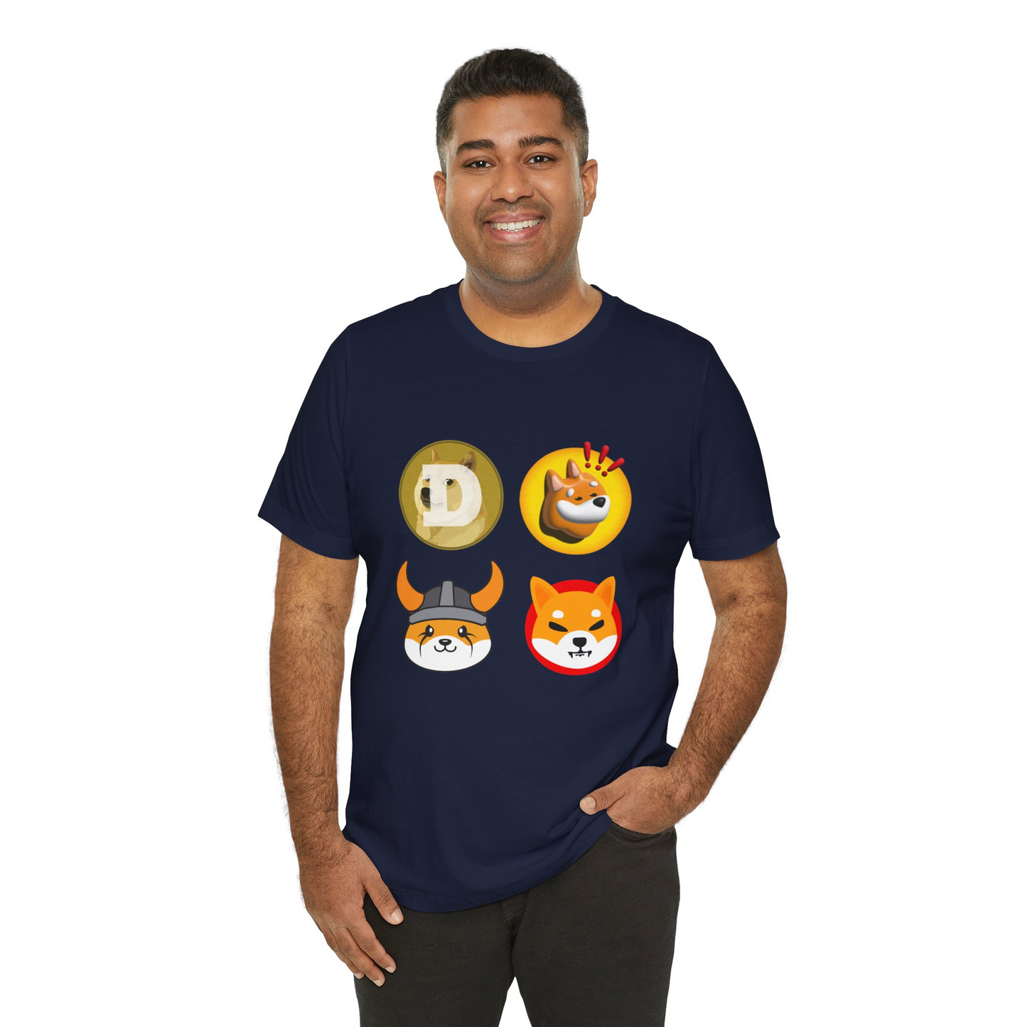 Top 4 dogs meme coin ,shiba inu cryptocurrency tee , unisex trader t-shirt