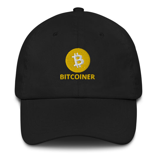 Bitcoiner Embroidered Hat | Classic cryptocurrency cap | black