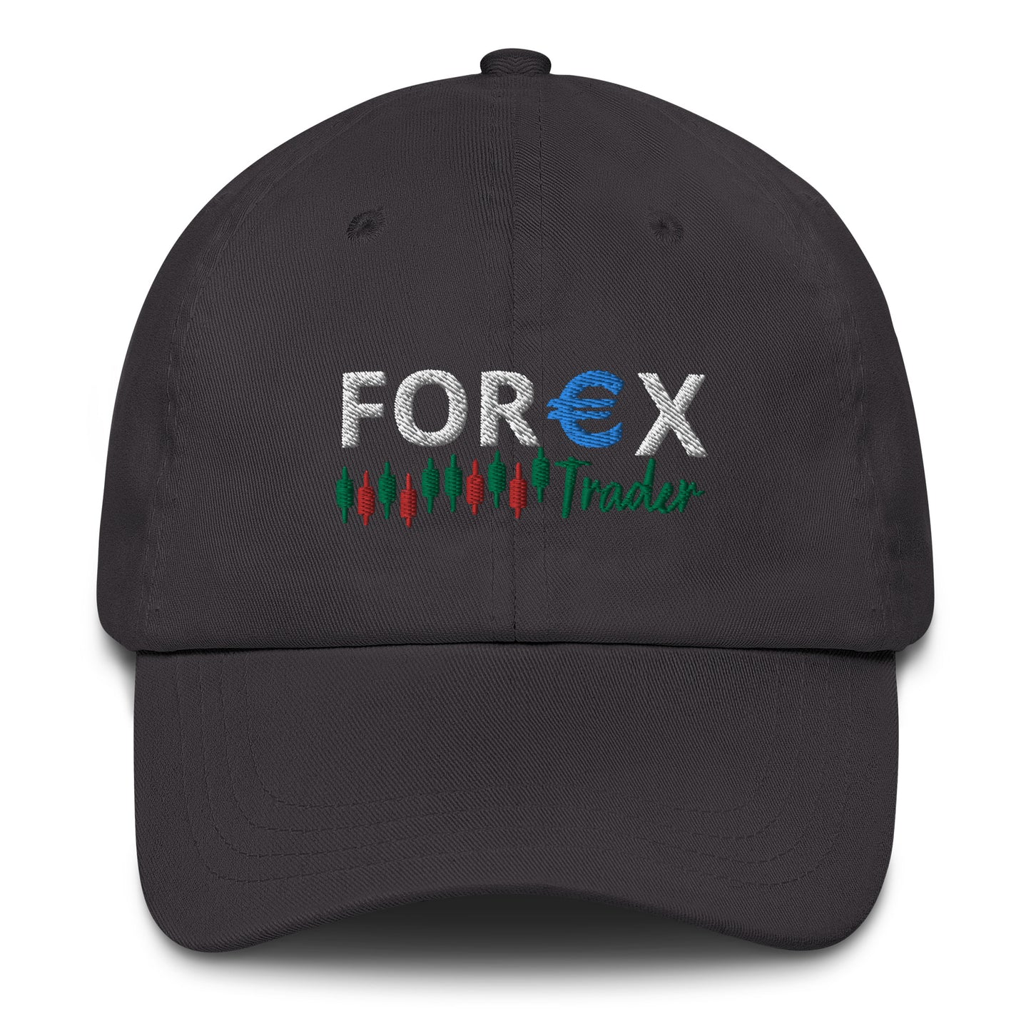 Forex trader embroidered hat | Candlestick chart & euro symbol | forex cap