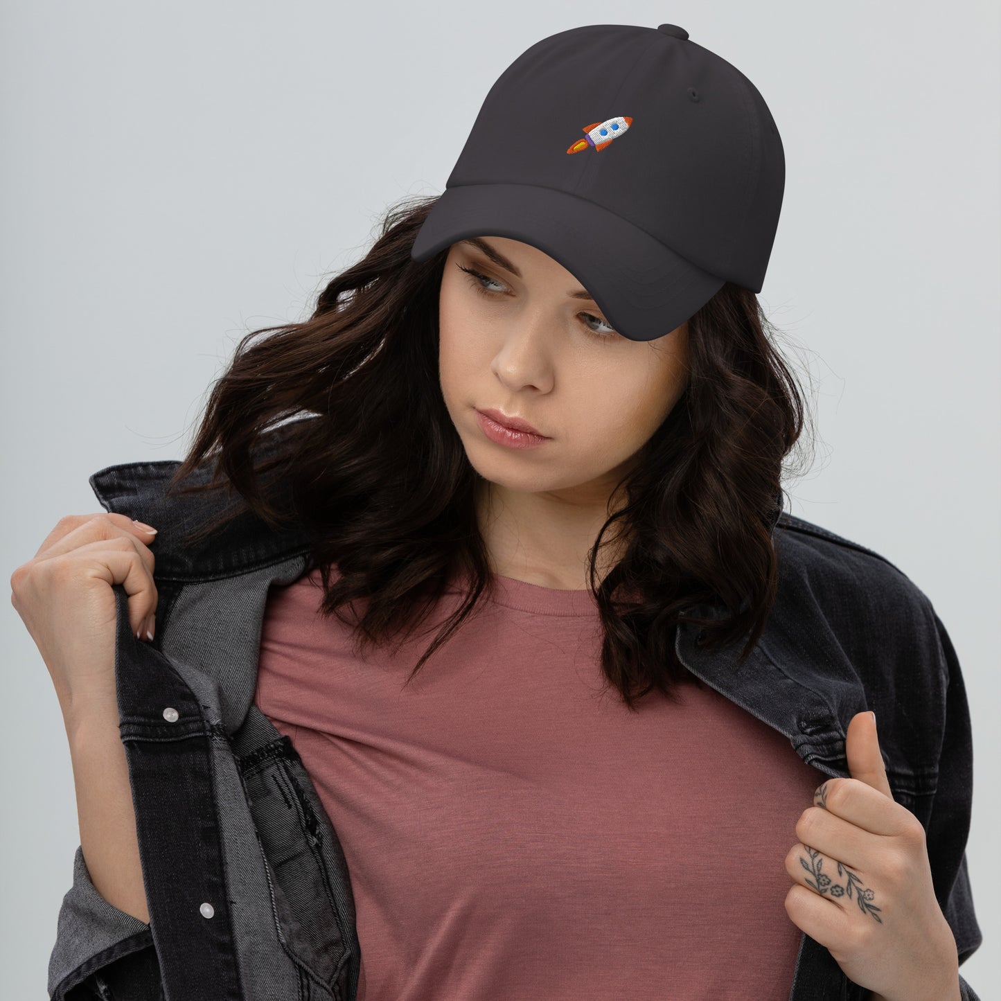 Rocket To The Moon Embroidered Hat | Crypto Trader Cap | Crypto Merch