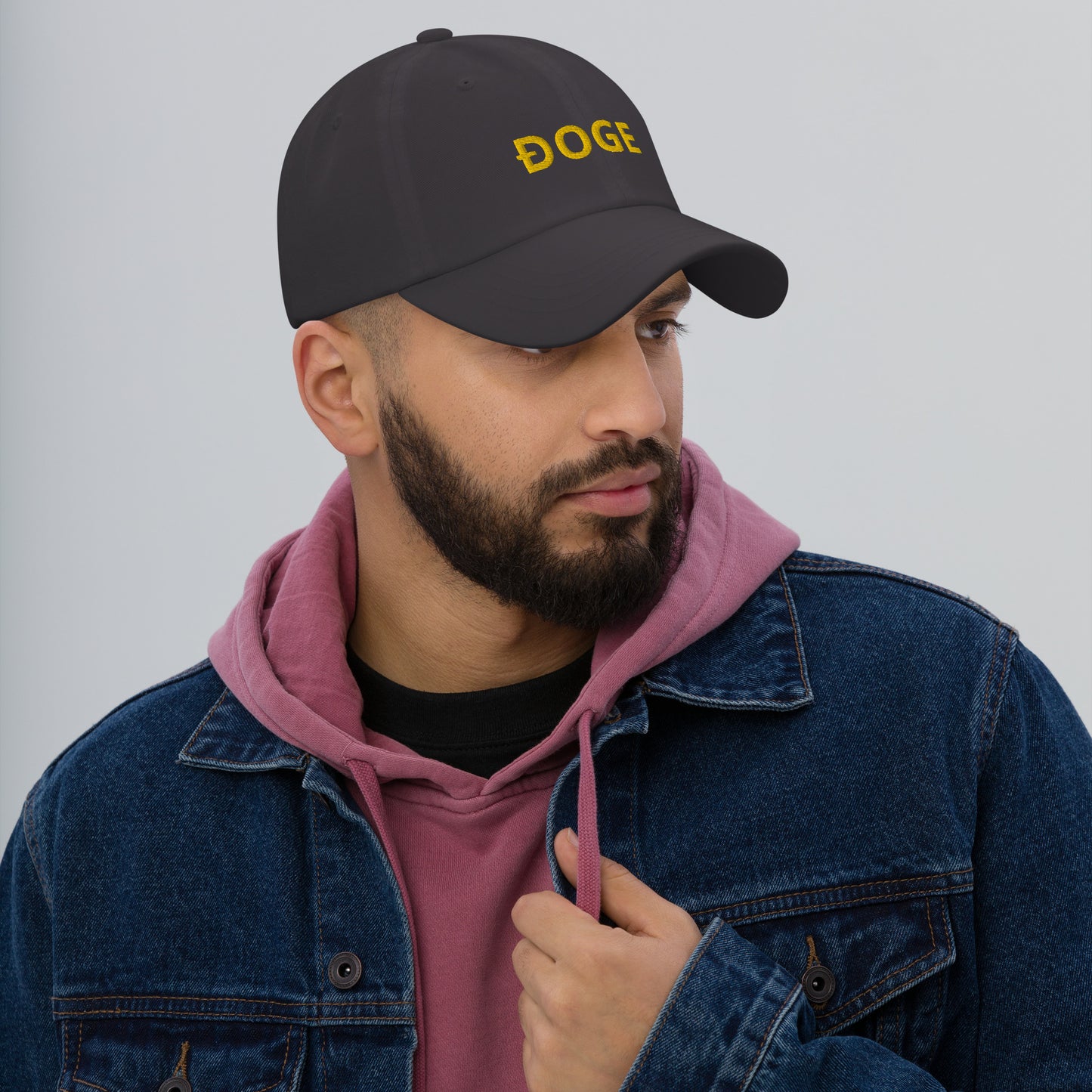 Dogecoin symbol Embroidered hat | Cryptocurrency cap | Gift for trader