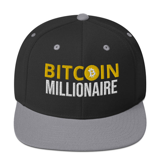 Embroidered Bitcoin Millionaire Snapback Hat