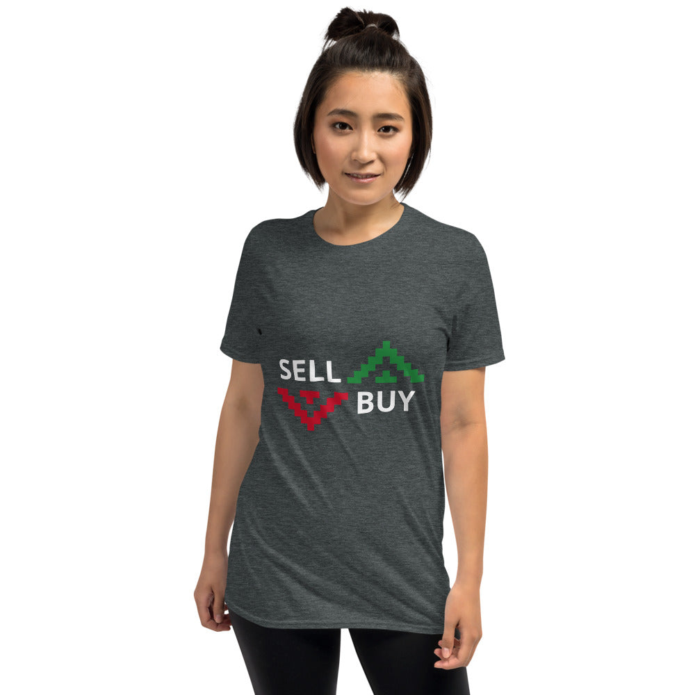 Buy and sell arrow symbols T-shirt  | Trader Clothing | Short-Sleeve Unisex T-Shirt